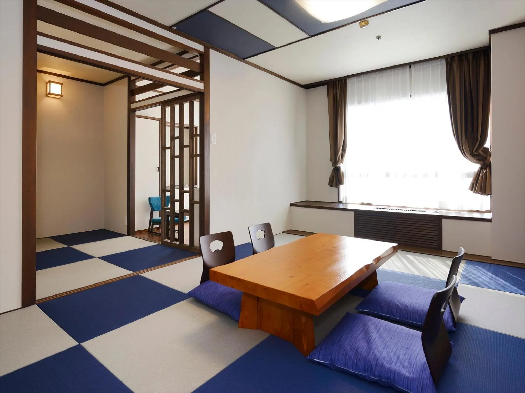 Photo of the whole room, Bed in Hotel Seiryu Japanese Spa inn with spectacular view in Osaka