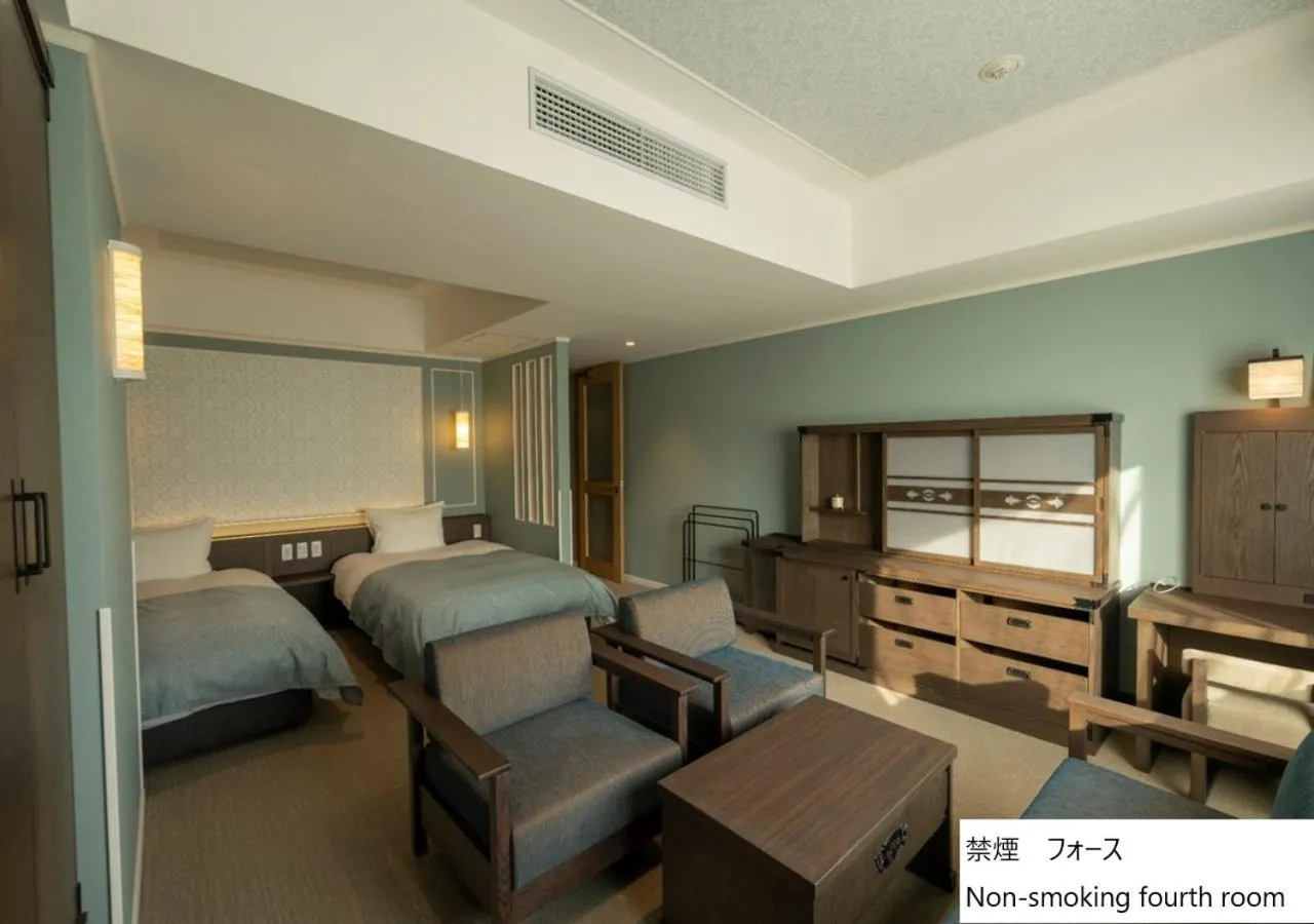 Bed in La Vista Hakodate Bay Annex