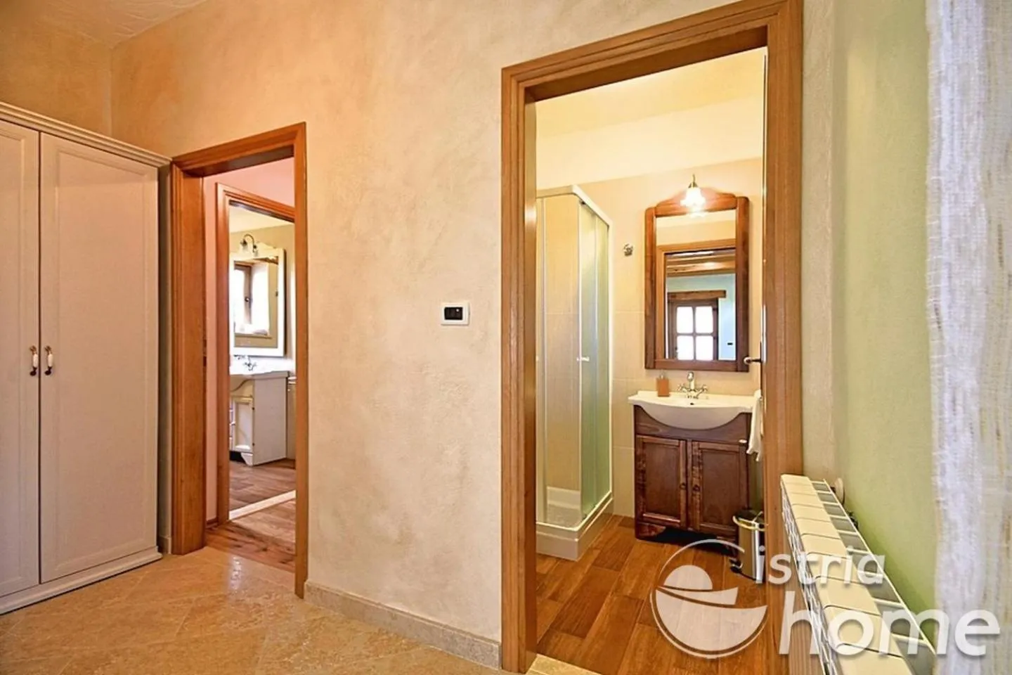 Bathroom, Bed in Villa Stella