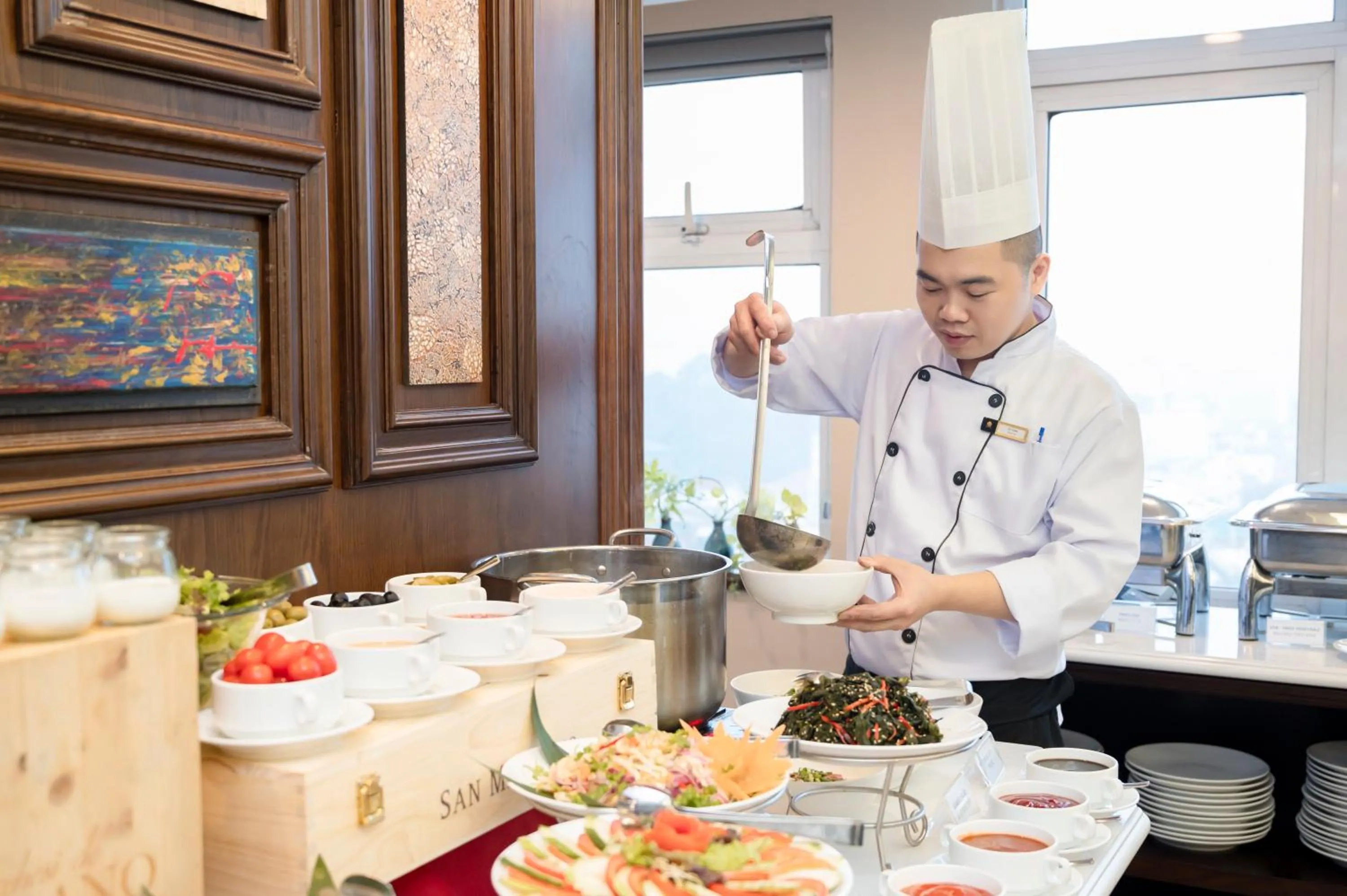 Buffet breakfast in Minasi Premium Hotel