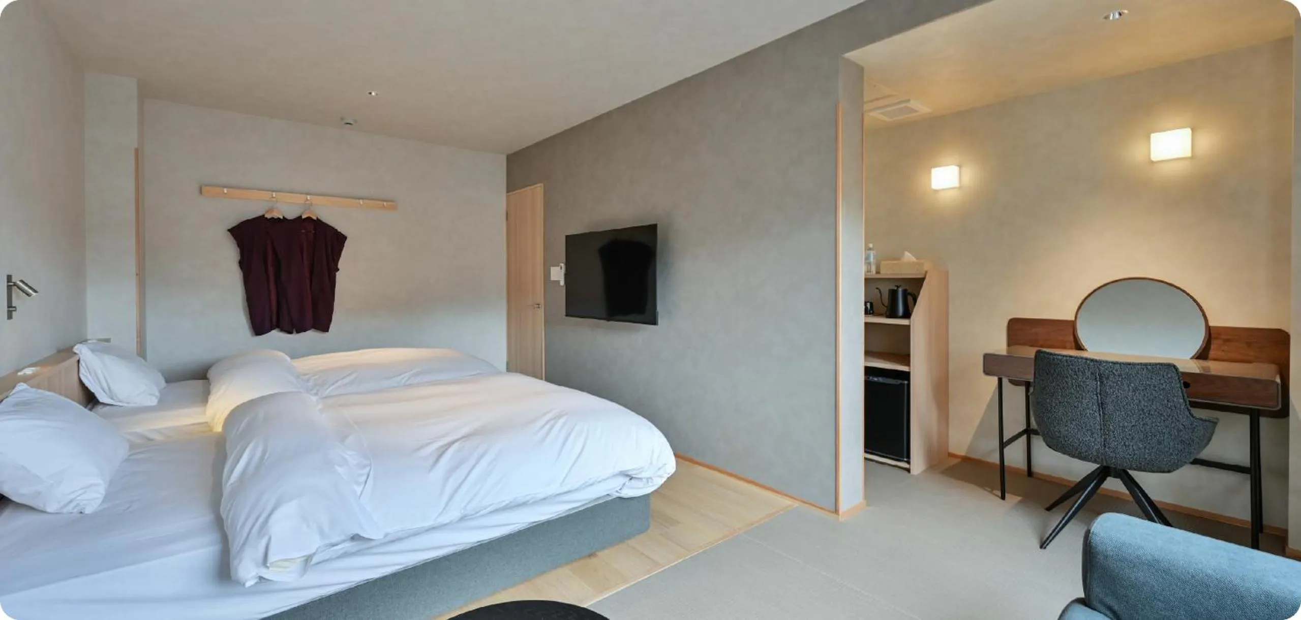 Bed in Ureshino Onsen Yusyuku Sarayama