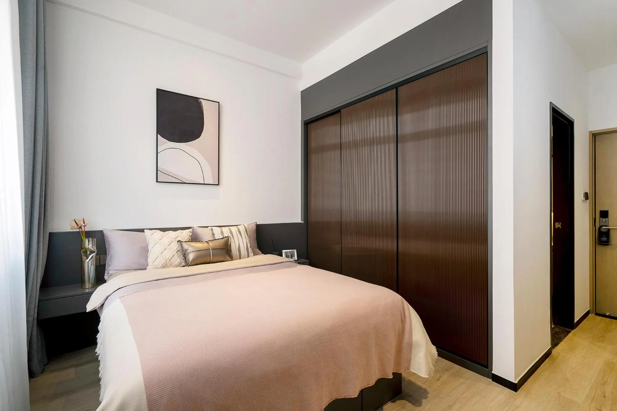 Bed in base-Beijing Sanlitun Serviced Apartment