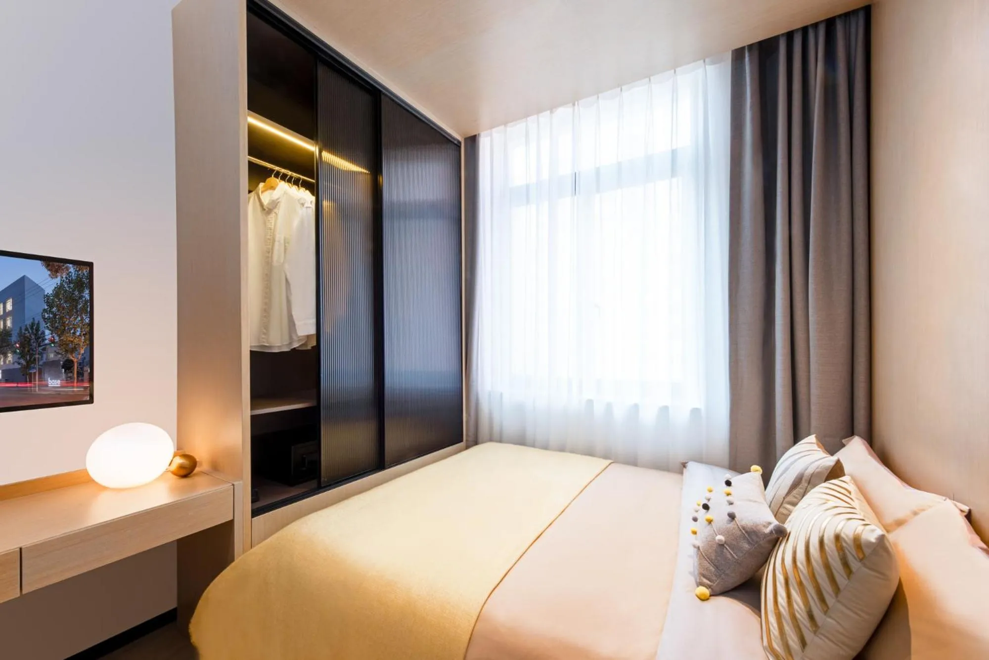 Bed in base-Beijing Sanlitun Serviced Apartment