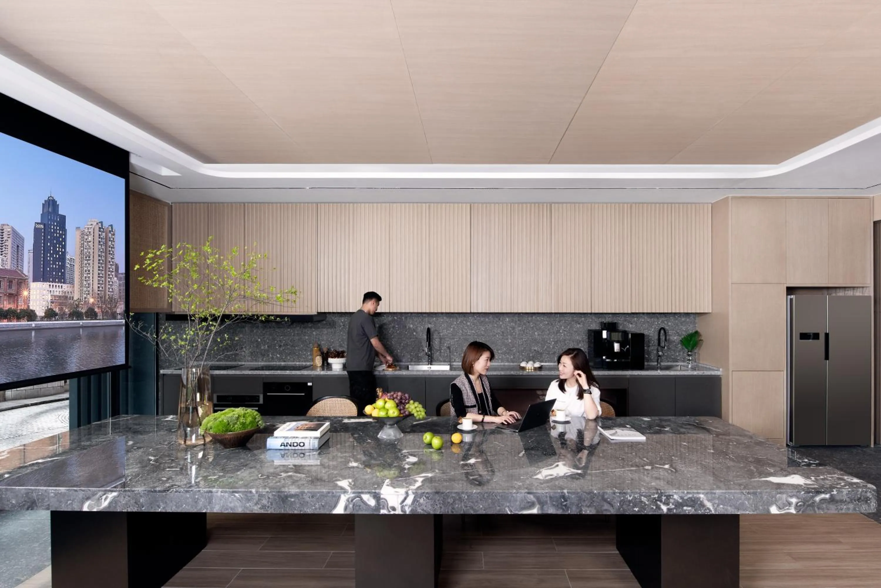 Communal kitchen in base-Beijing Sanlitun Serviced Apartment