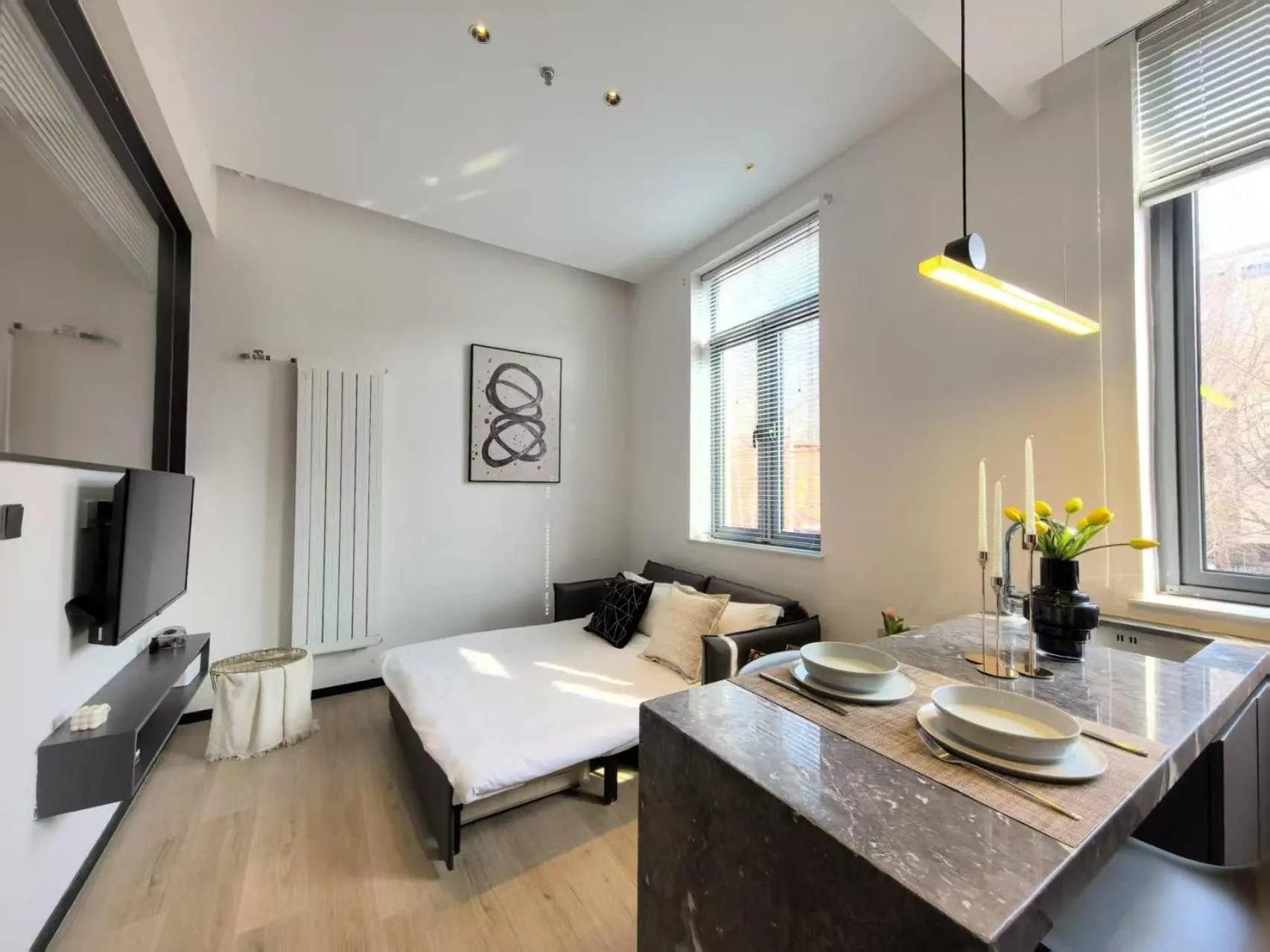 Living room in base-Beijing Sanlitun Serviced Apartment