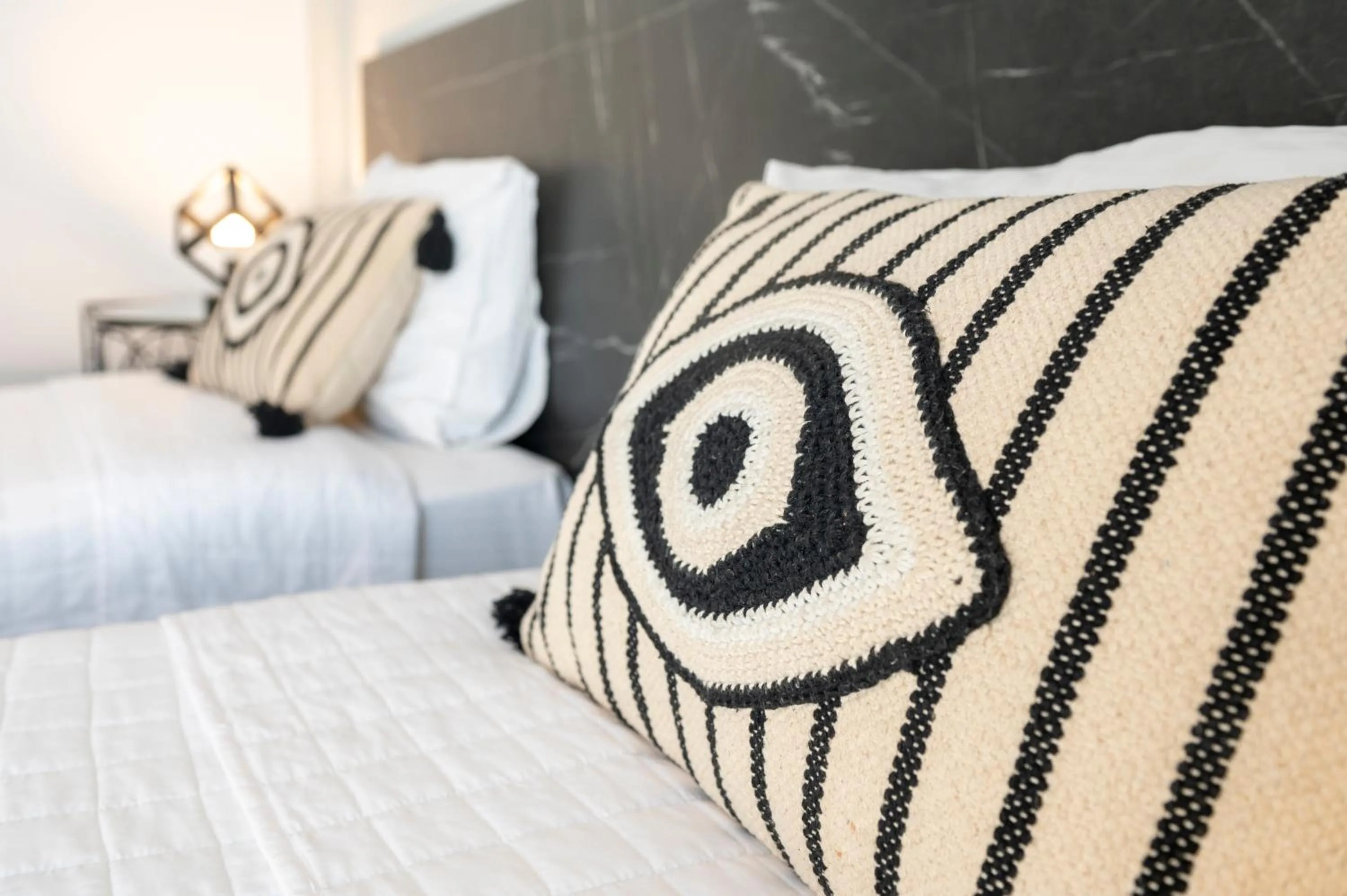 Bed in Hotel Papanikolaou