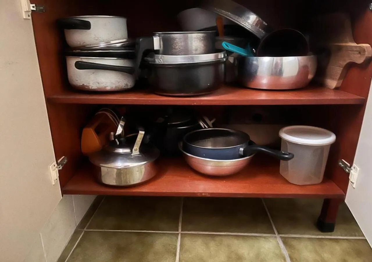 Kitchen or kitchenette in Apartamento Vila Tupi Praia Grande