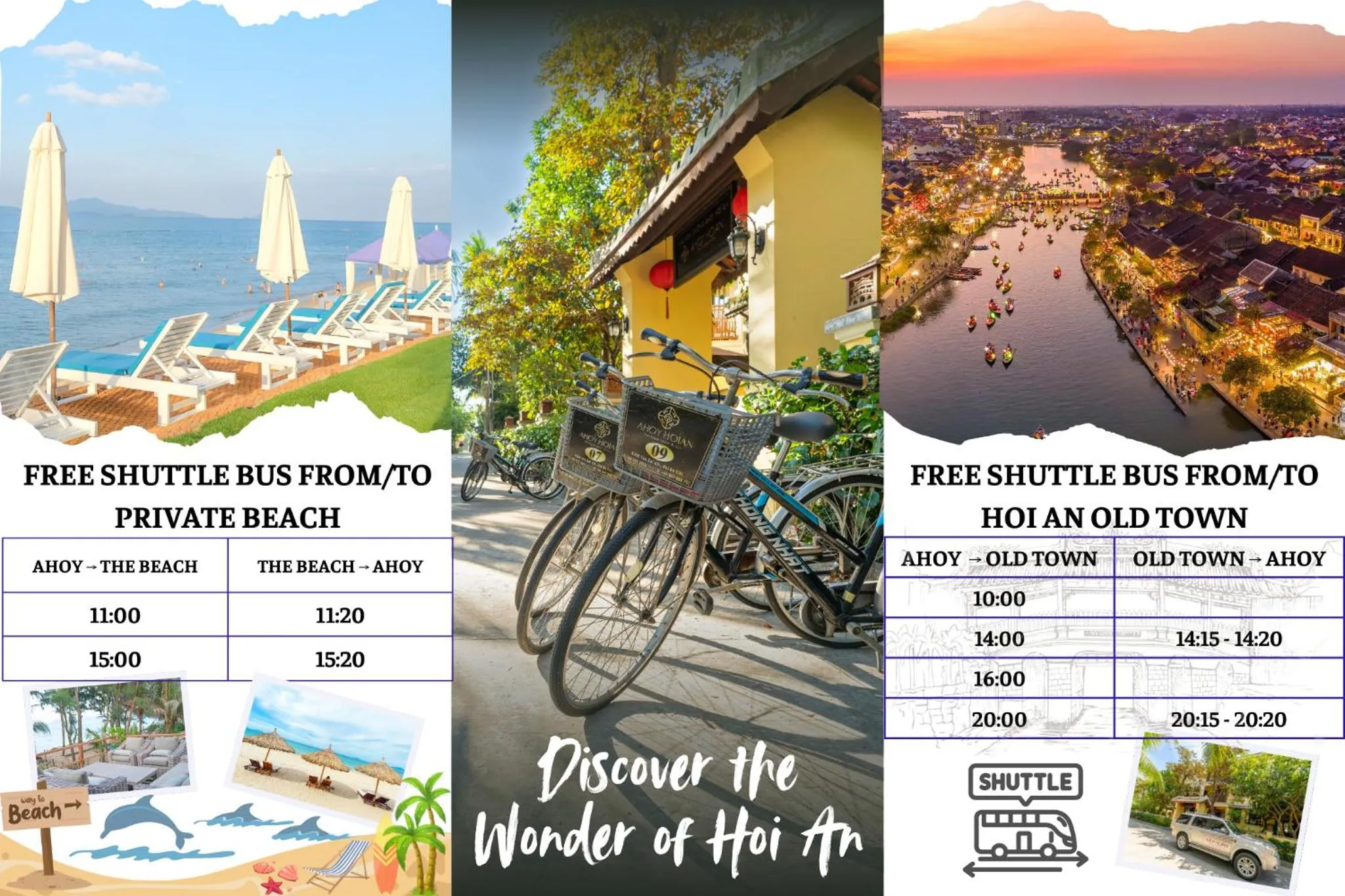 shuttle in Ahoy Hoi An Boutique Resort & Spa