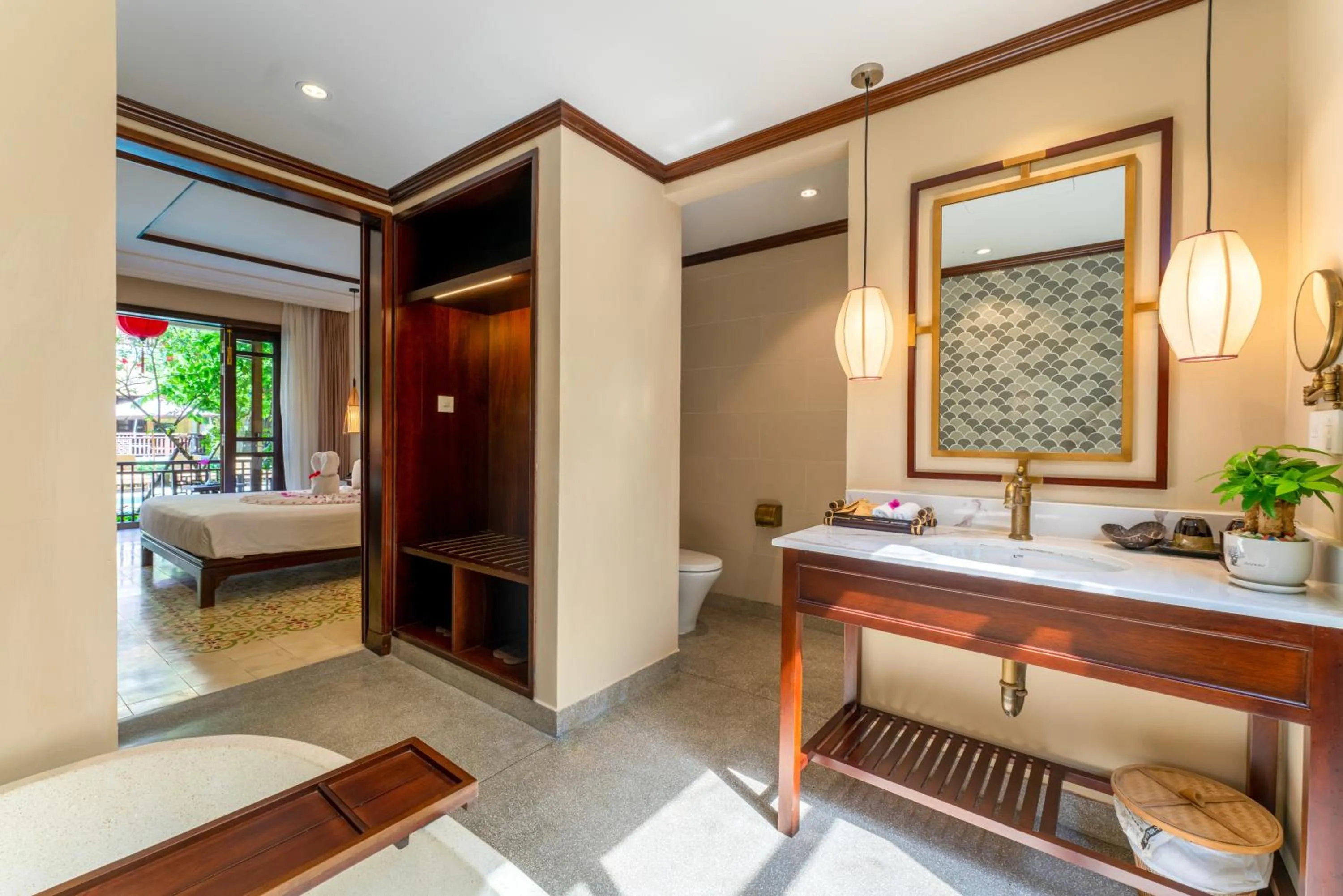 Bathroom, Bed in Ahoy Hoi An Boutique Resort & Spa