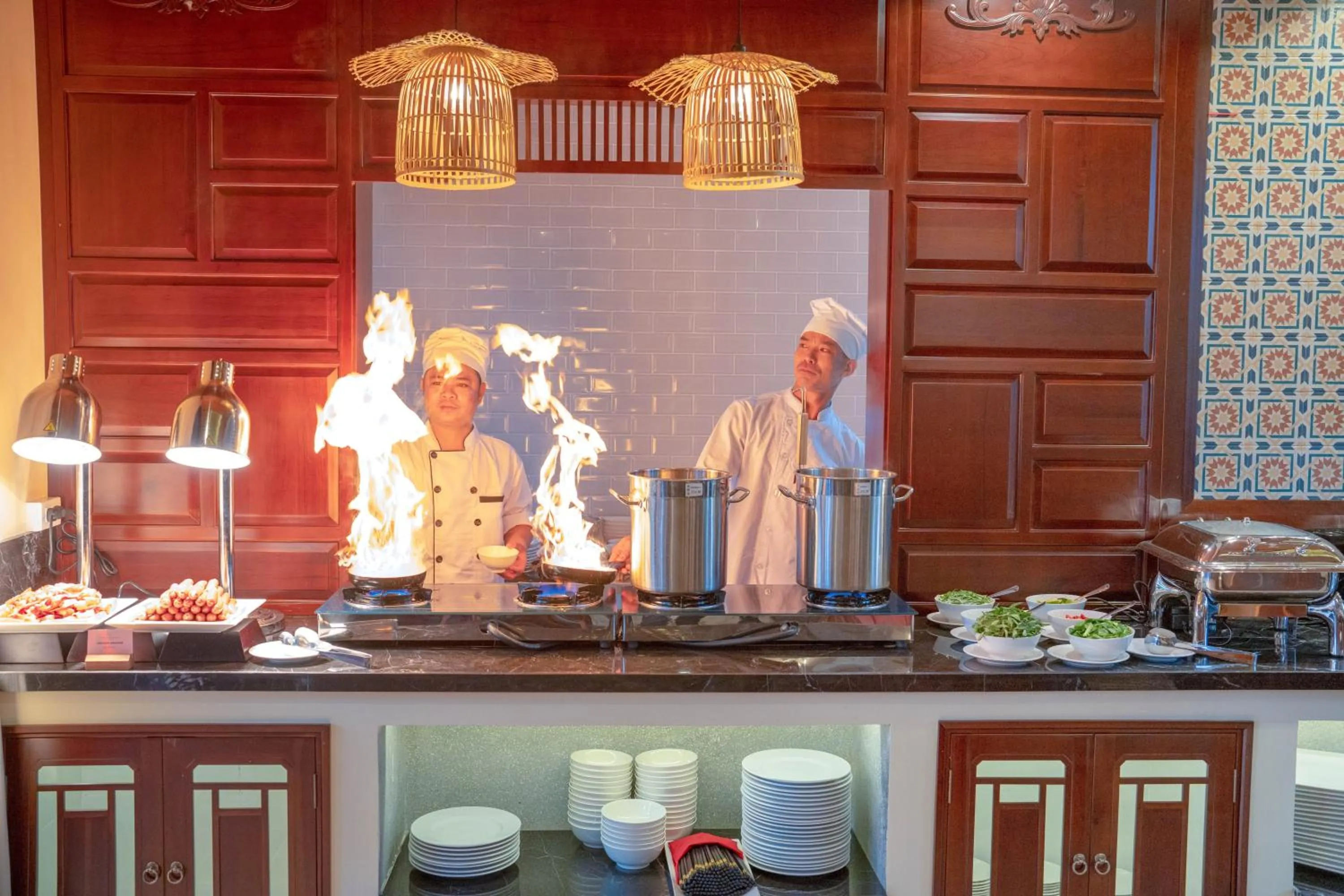 Kitchen or kitchenette in Ahoy Hoi An Boutique Resort & Spa