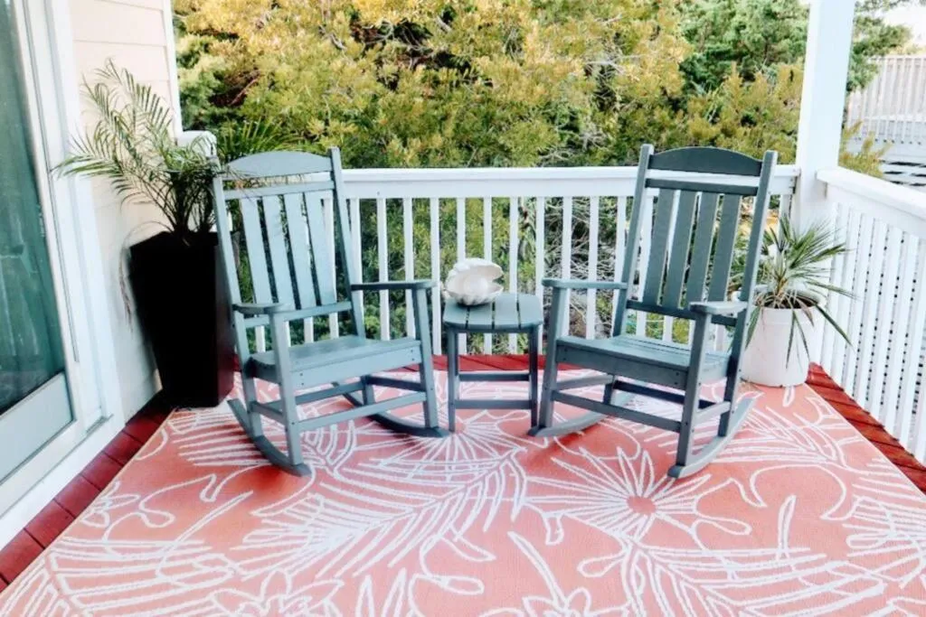 Patio in Lake Front Modern Beach House-Hatteras Island