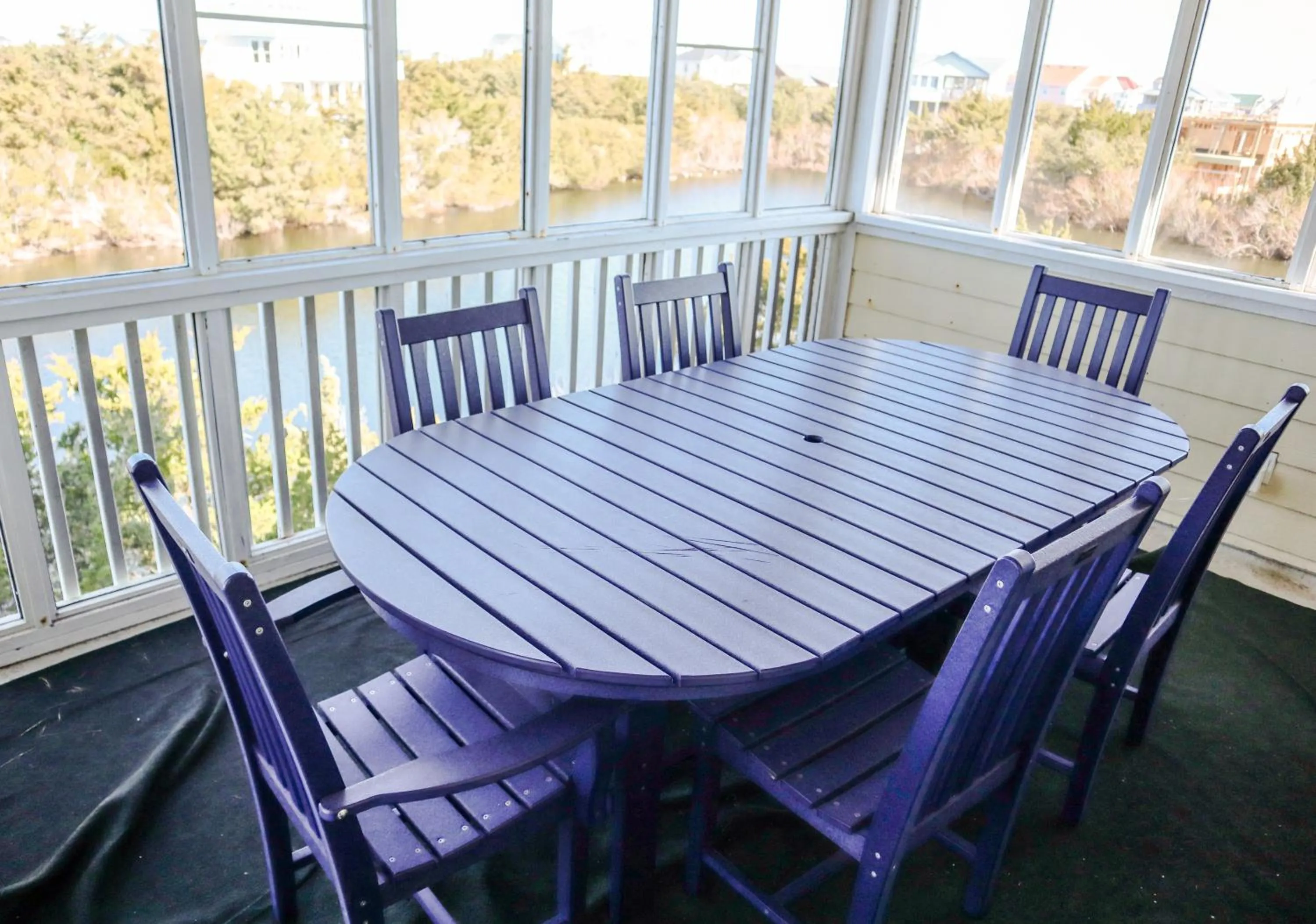 Dining area in Lake Front Modern Beach House-Hatteras Island