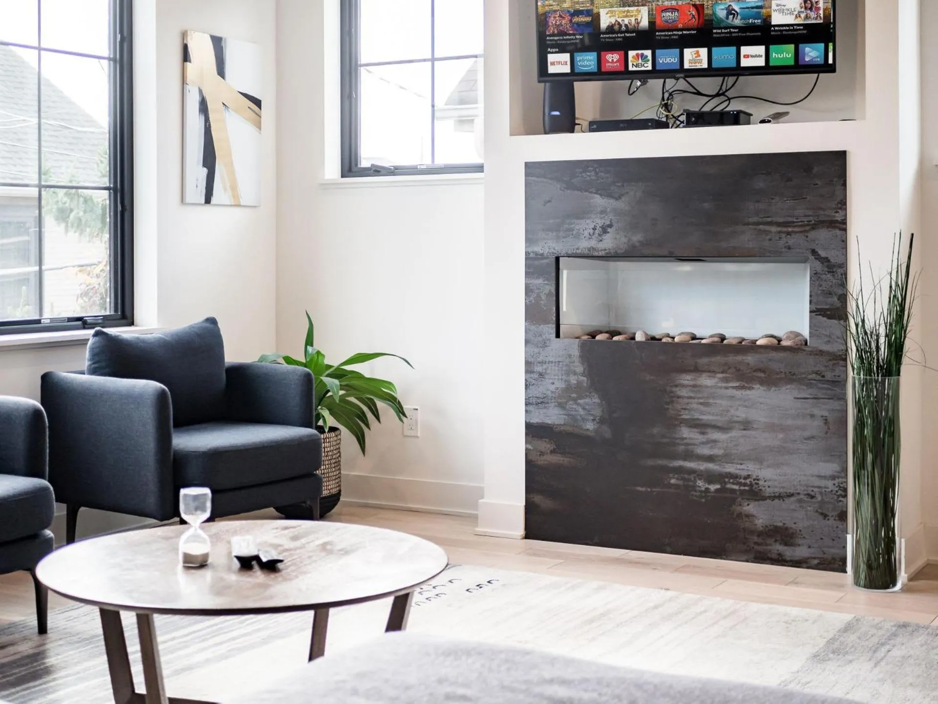 Living room in Historic German Village Industrial Masterpiece