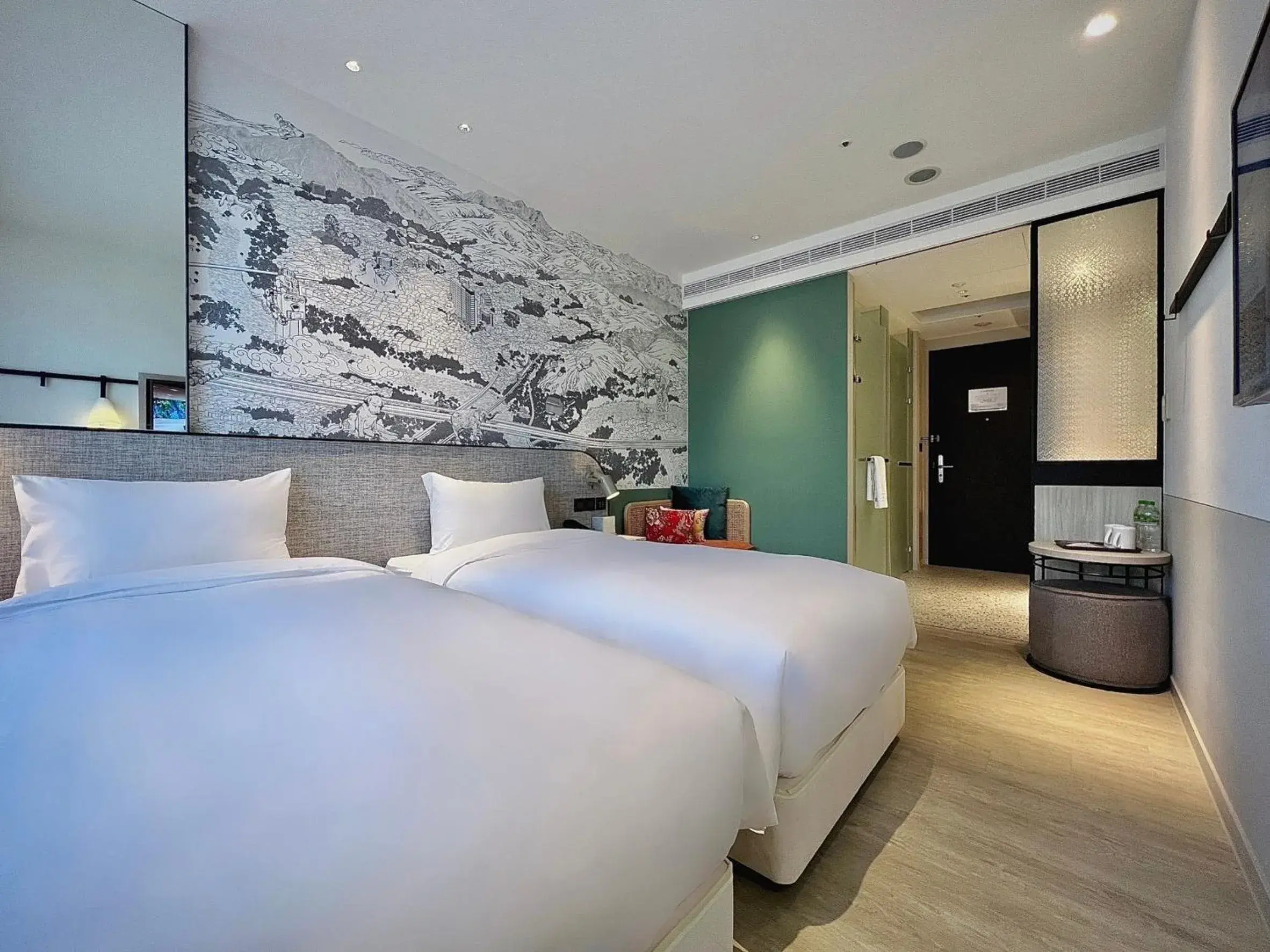 Deluxe Twin Room in Boutech JianTan Hotel Deluxe Twin Room in Boutech JianTan Hotel