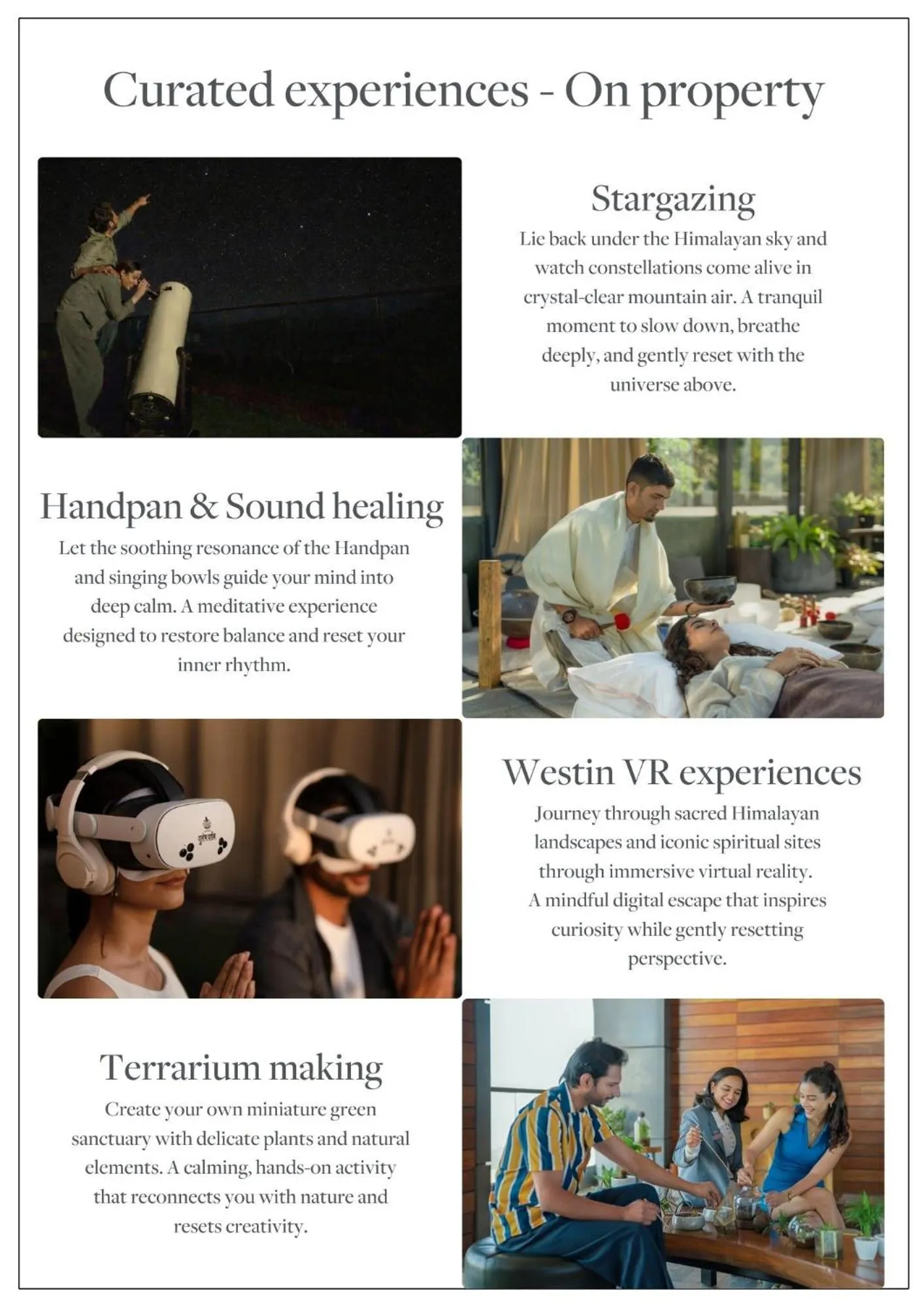 Activities in The Westin Resort & Spa Himalayas