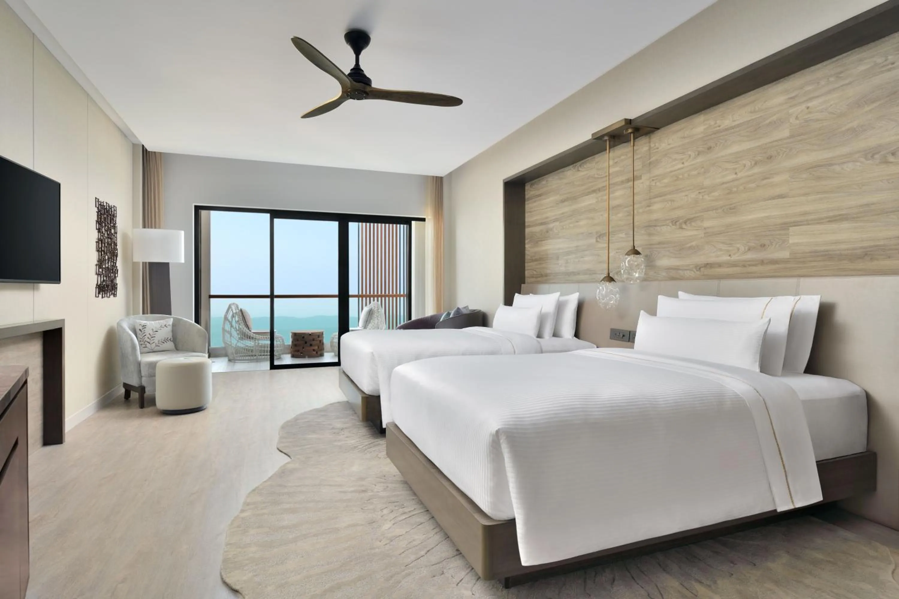 Bed in The Westin Resort & Spa Himalayas