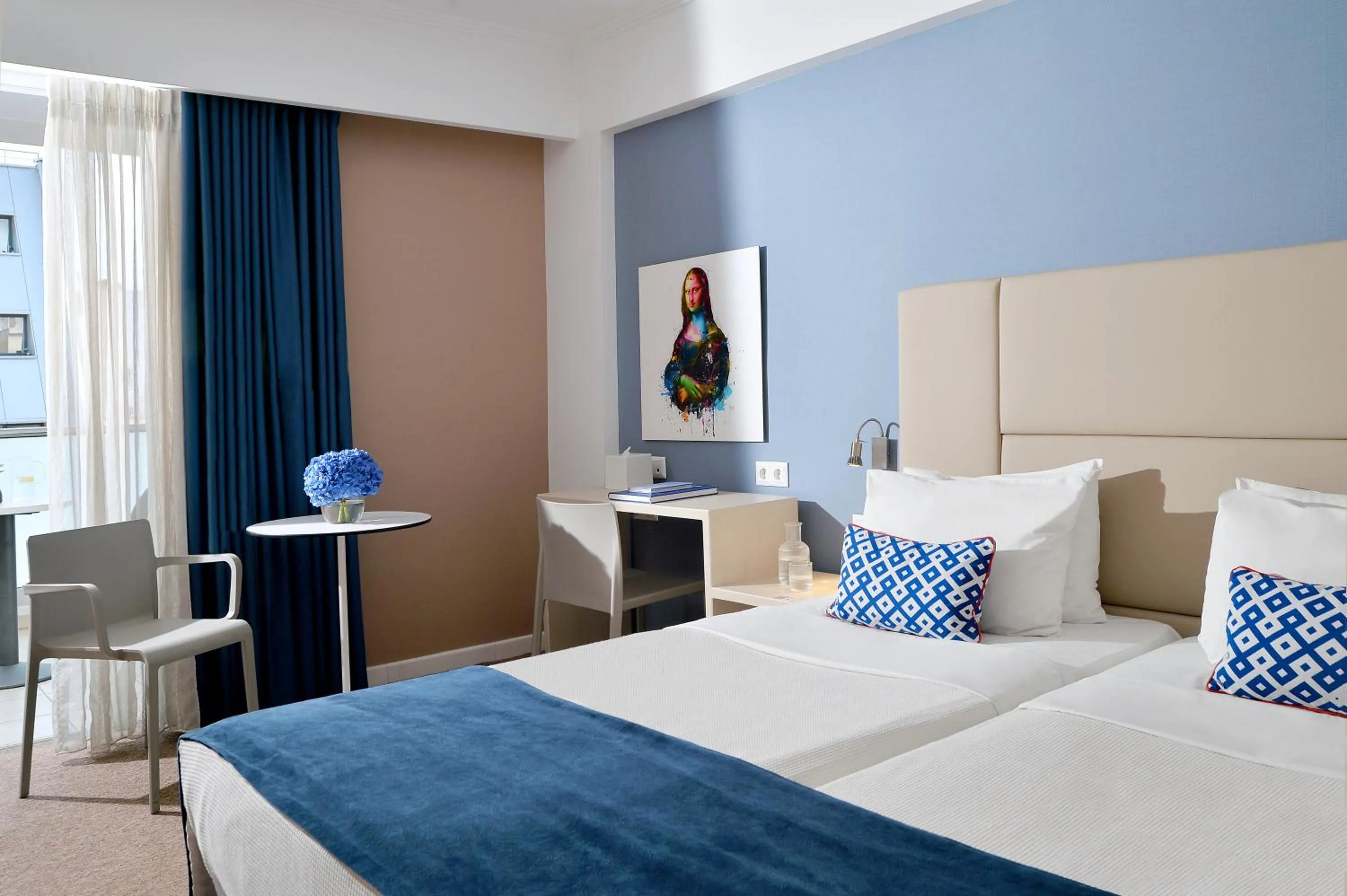 Bed in Airotel Alexandros