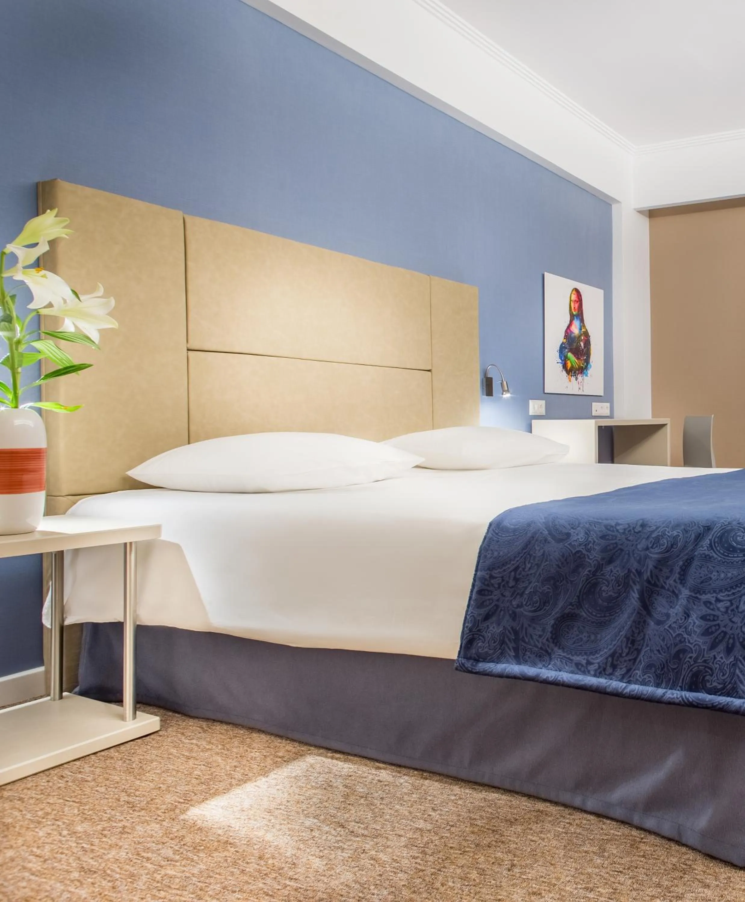 Bed in Airotel Alexandros