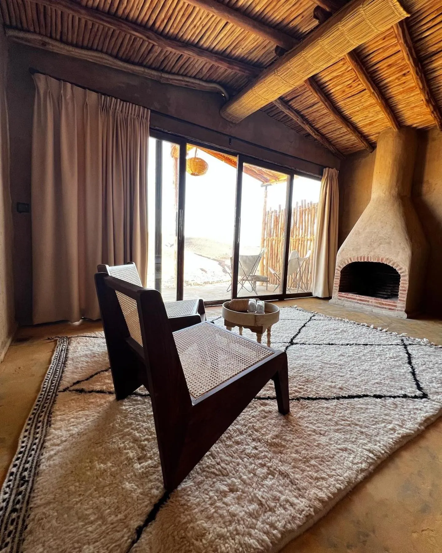 Seating area, Bed in Alkamar Camp Agafay