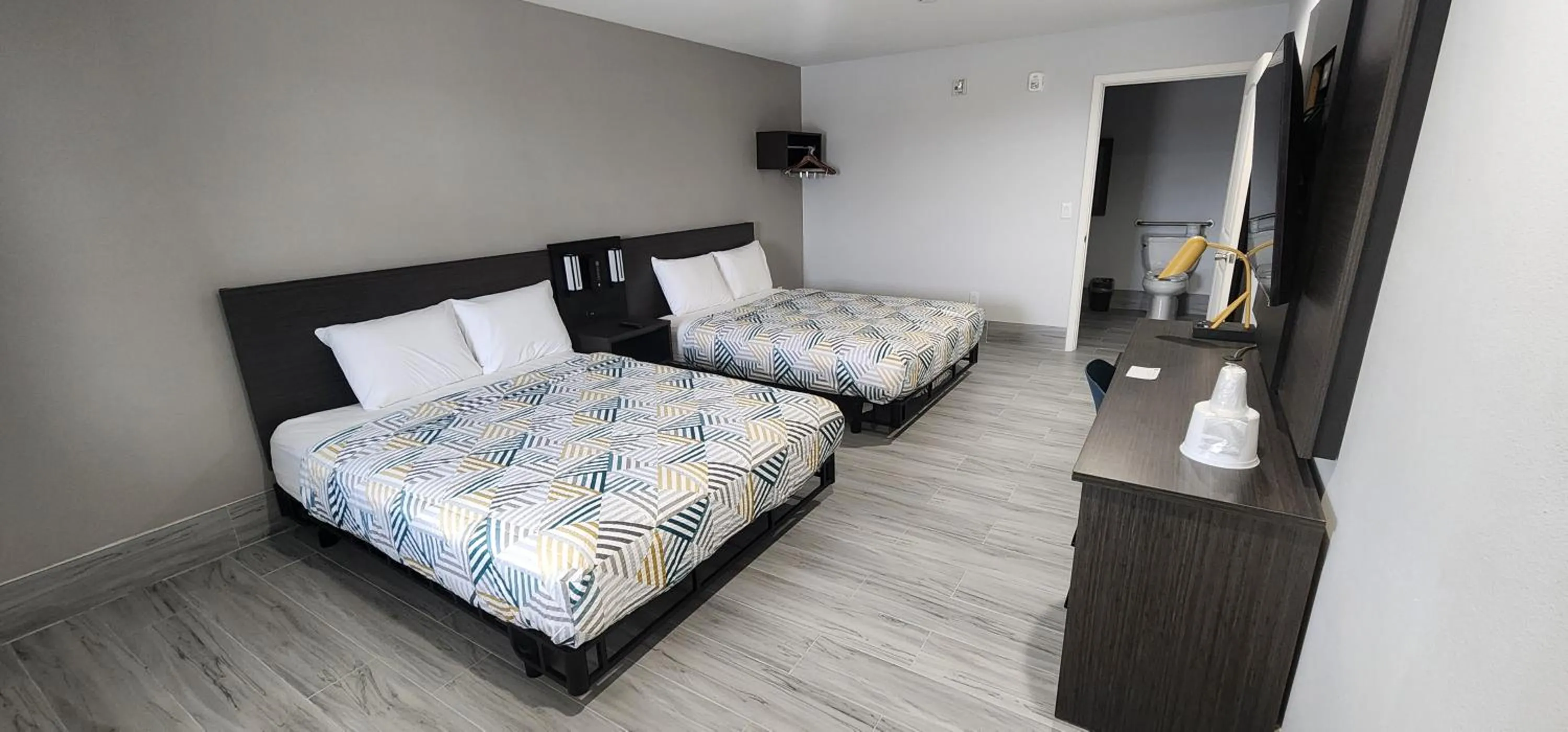 Bed in Motel 6 Aransas Pass TX