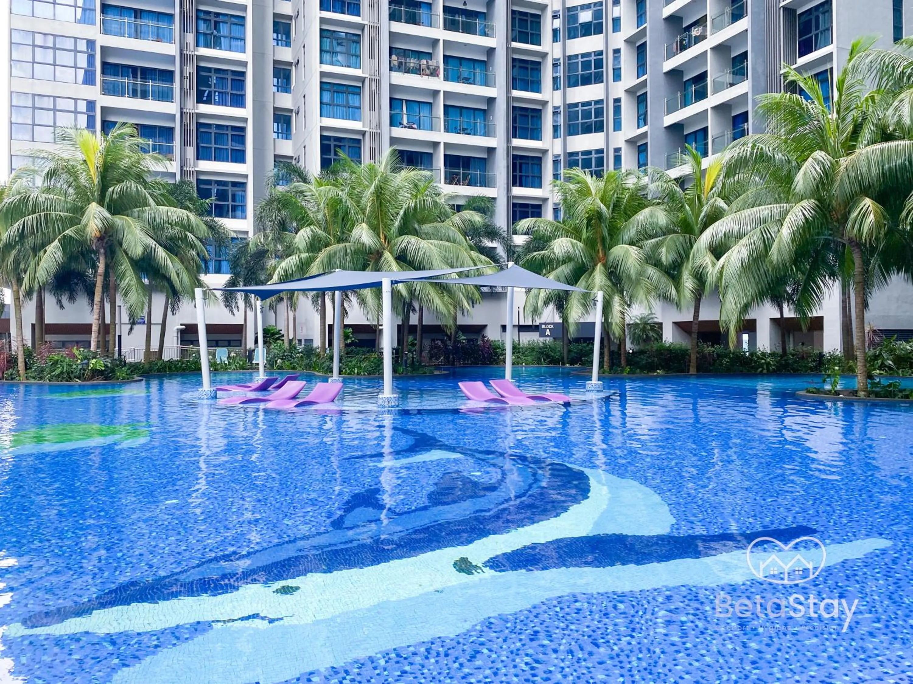 Swimming pool in Atlantis Residences Melaka by BetaStay