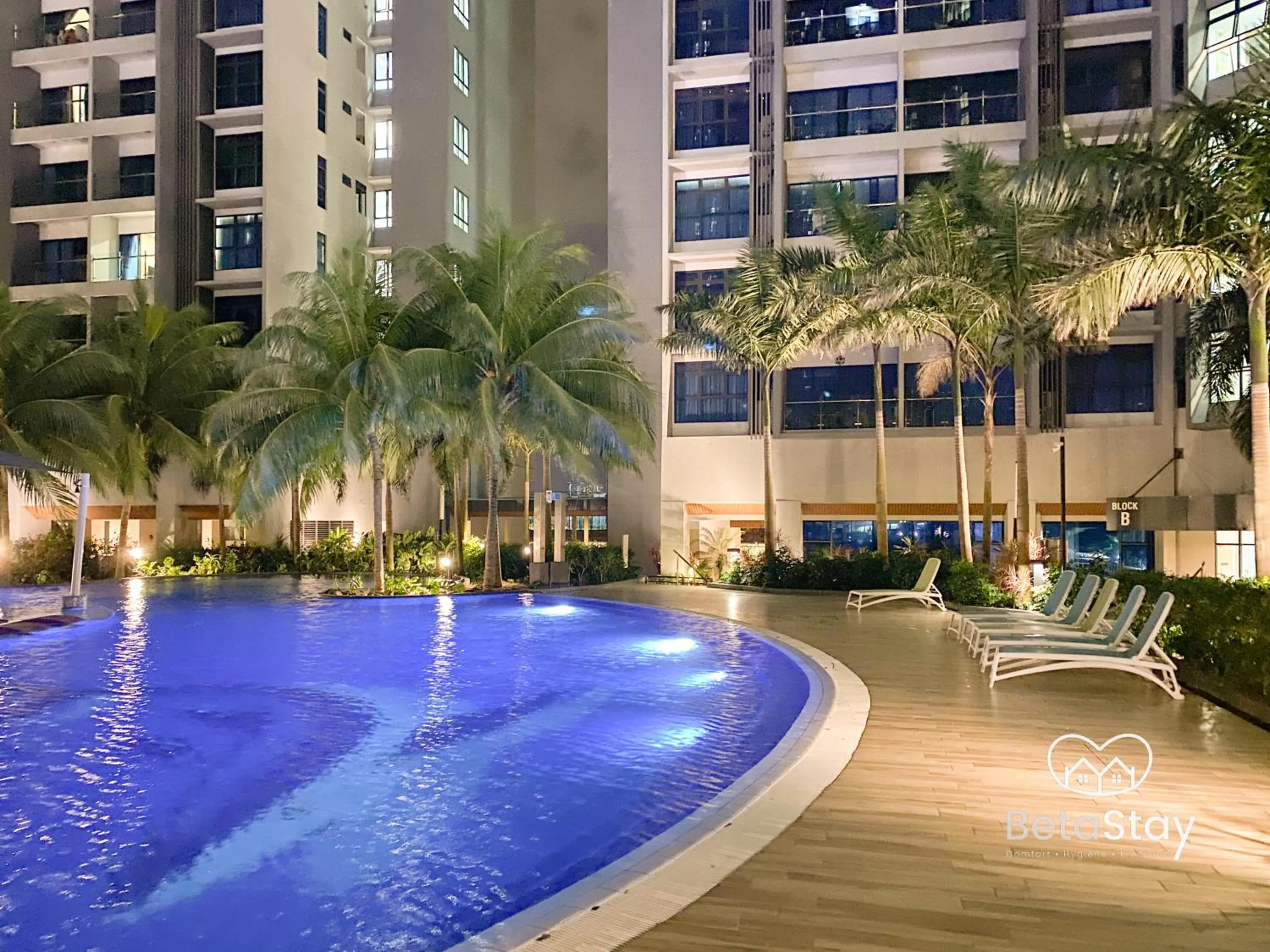 Swimming pool in Atlantis Residences Melaka by BetaStay