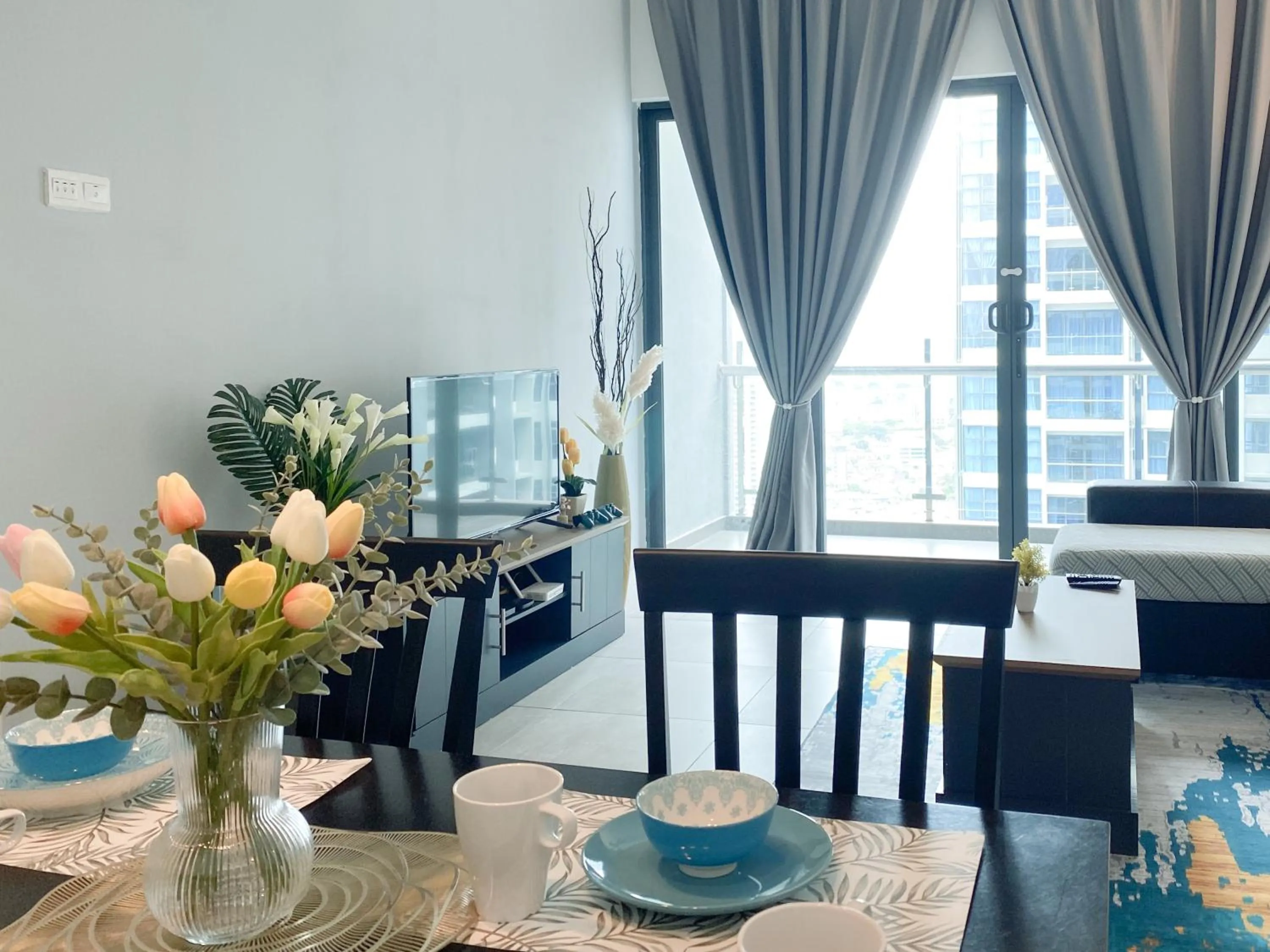 Living room in Atlantis Residences Melaka by BetaStay