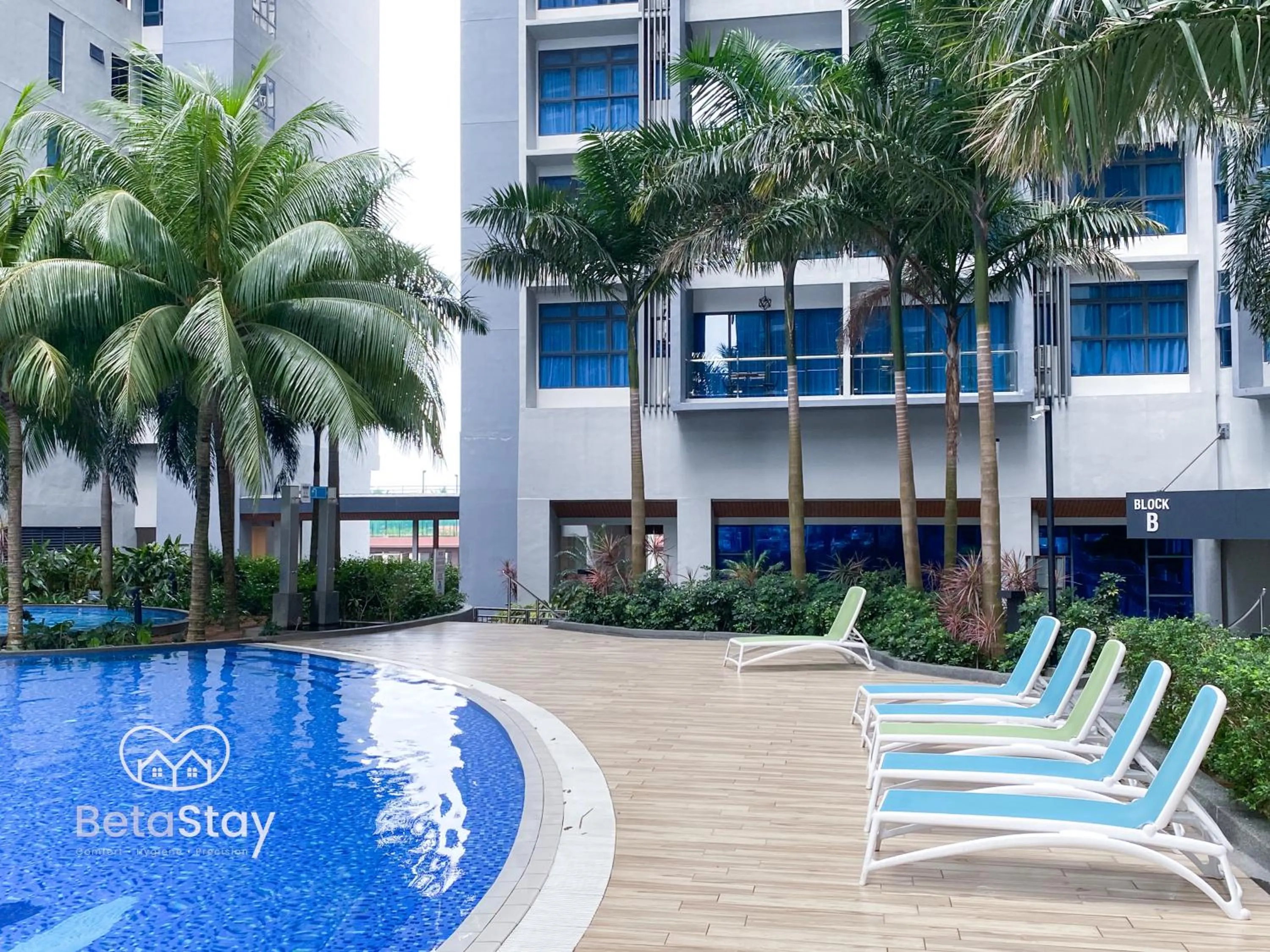 Swimming pool in Atlantis Residences Melaka by BetaStay