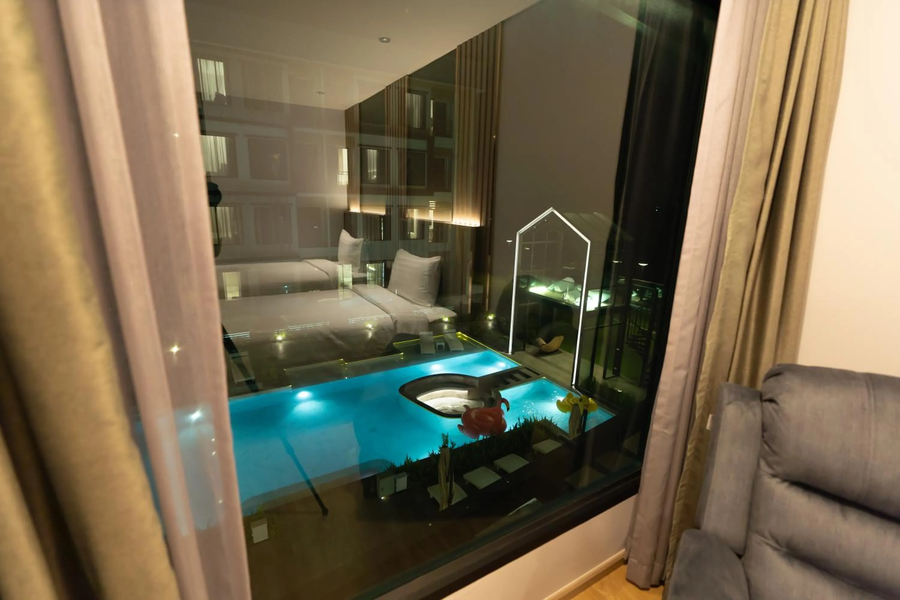 Pool view in Crystal Srivaree Suvarnabhumi Hotel