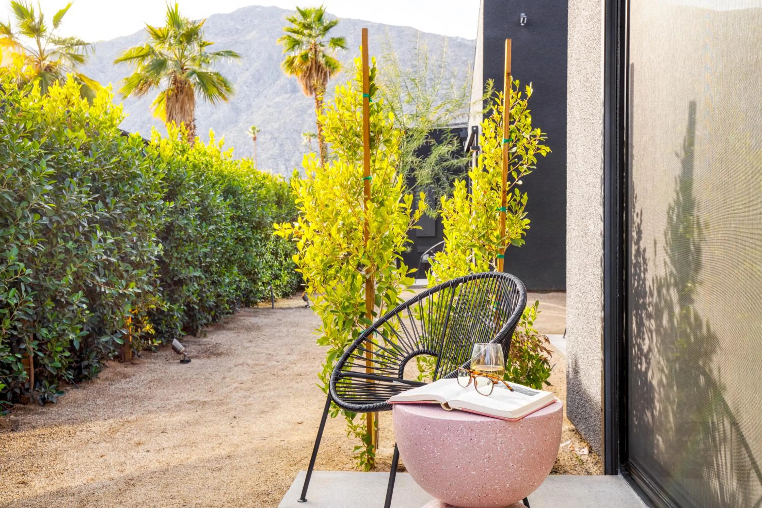 Patio in Blackhaus Suites by AvantStay Modern Comfort in Downtown Palm Springs