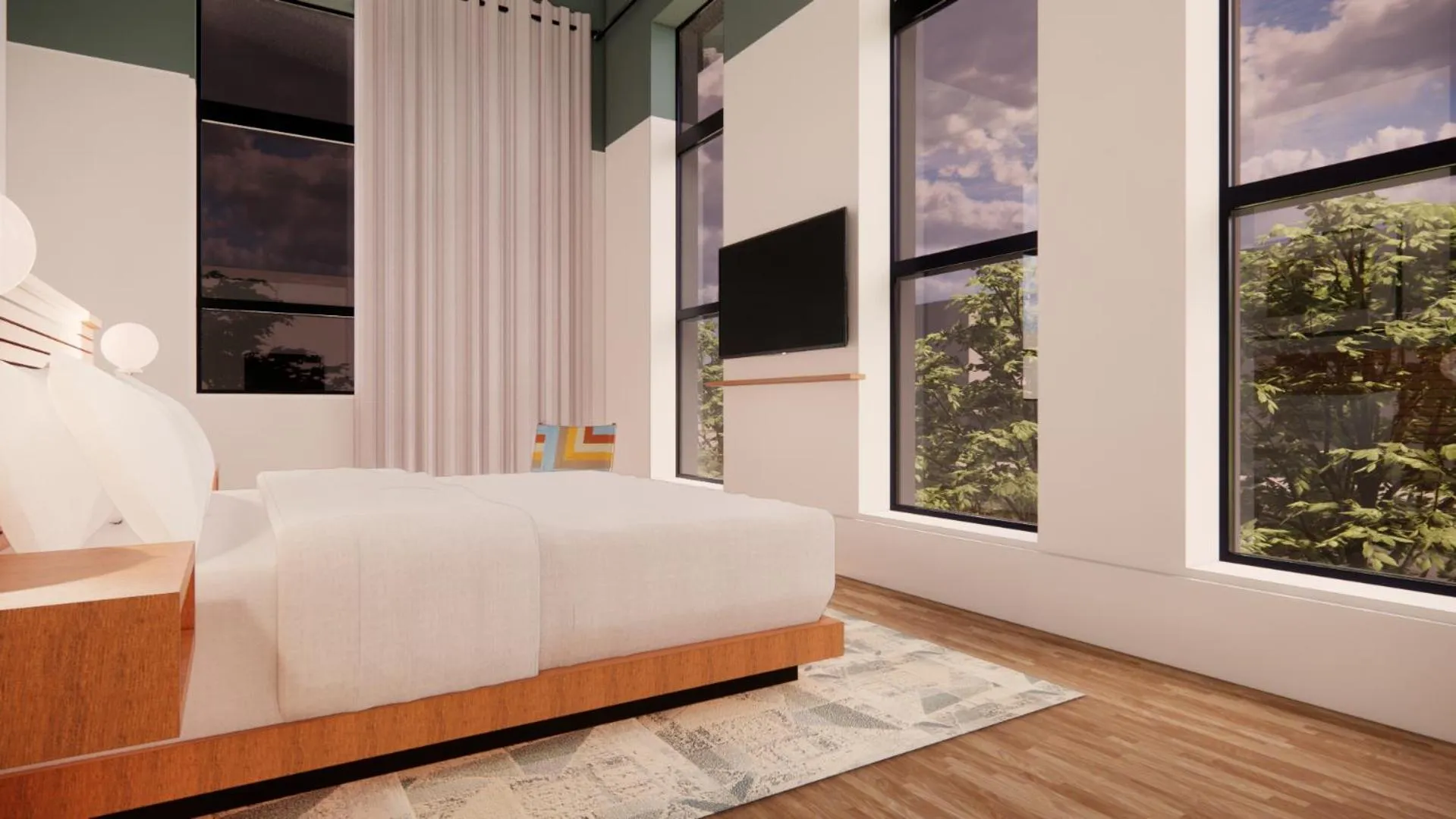 Bed in The Myriad Hotel Louisville, Tapestry Collection by Hilton