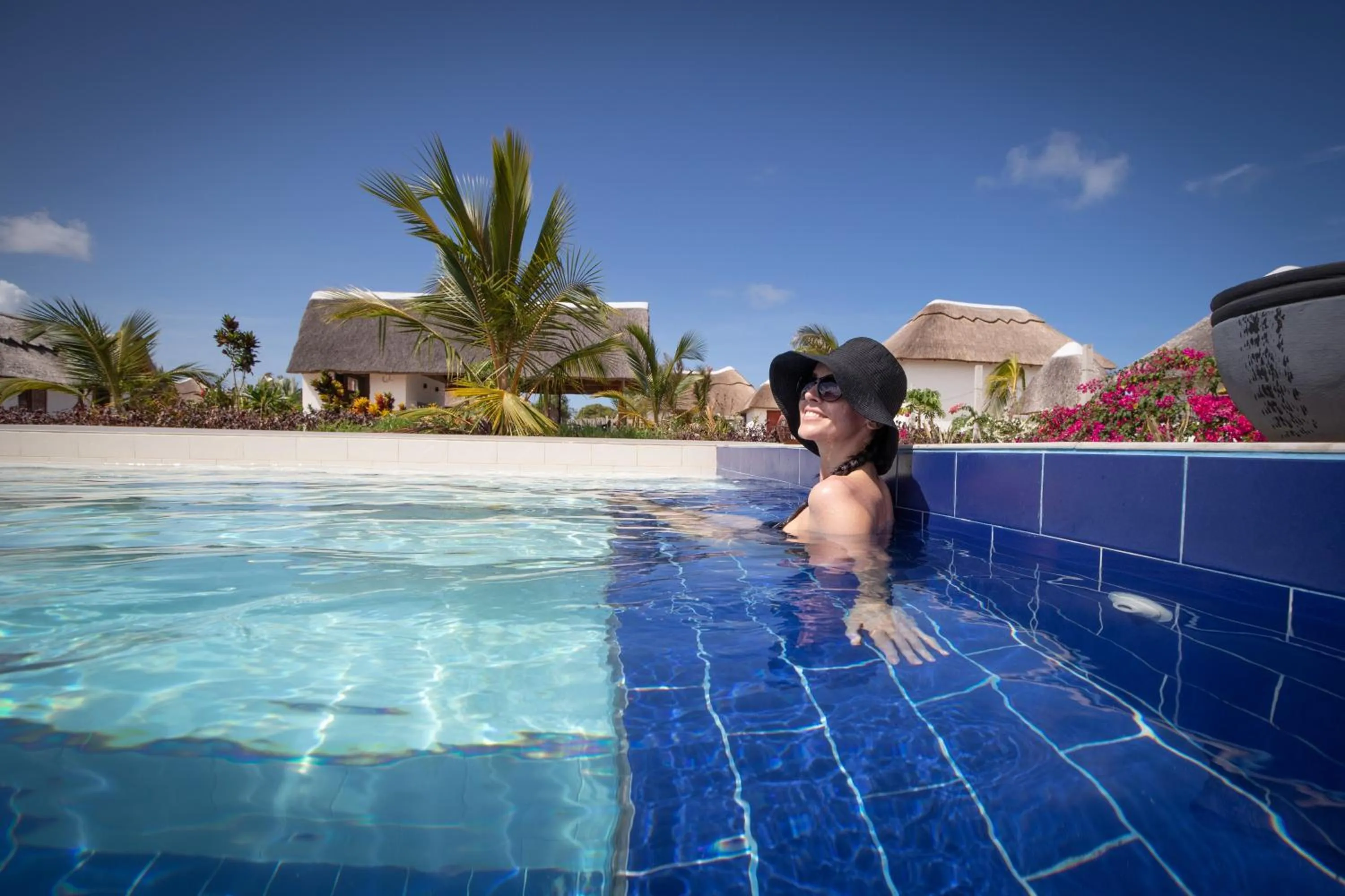 Pool view in Zaria Garden Bungalows