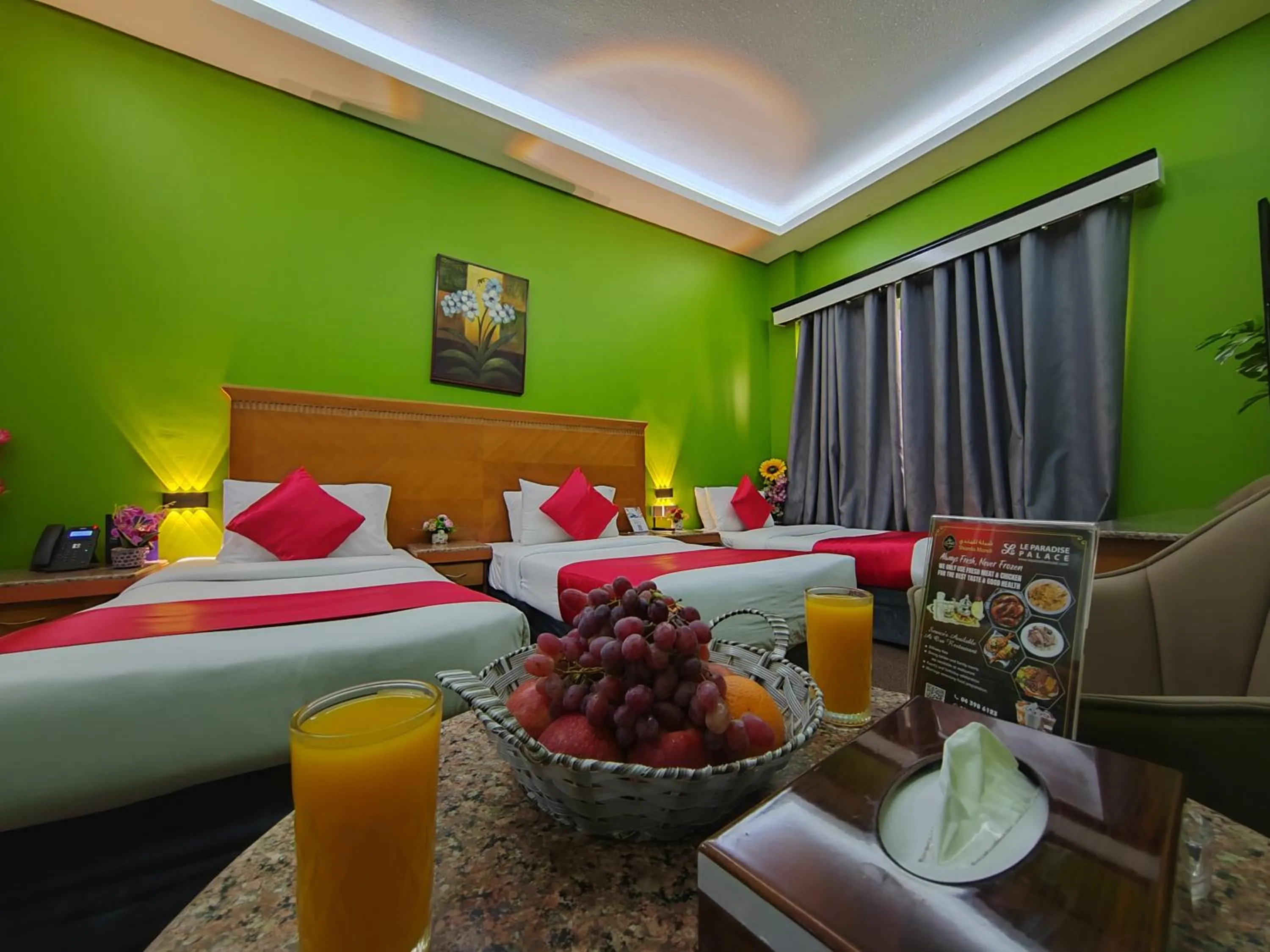 Dinner, Bed in Le Paradise Palace Hotel Deira Dubai Al Rigga