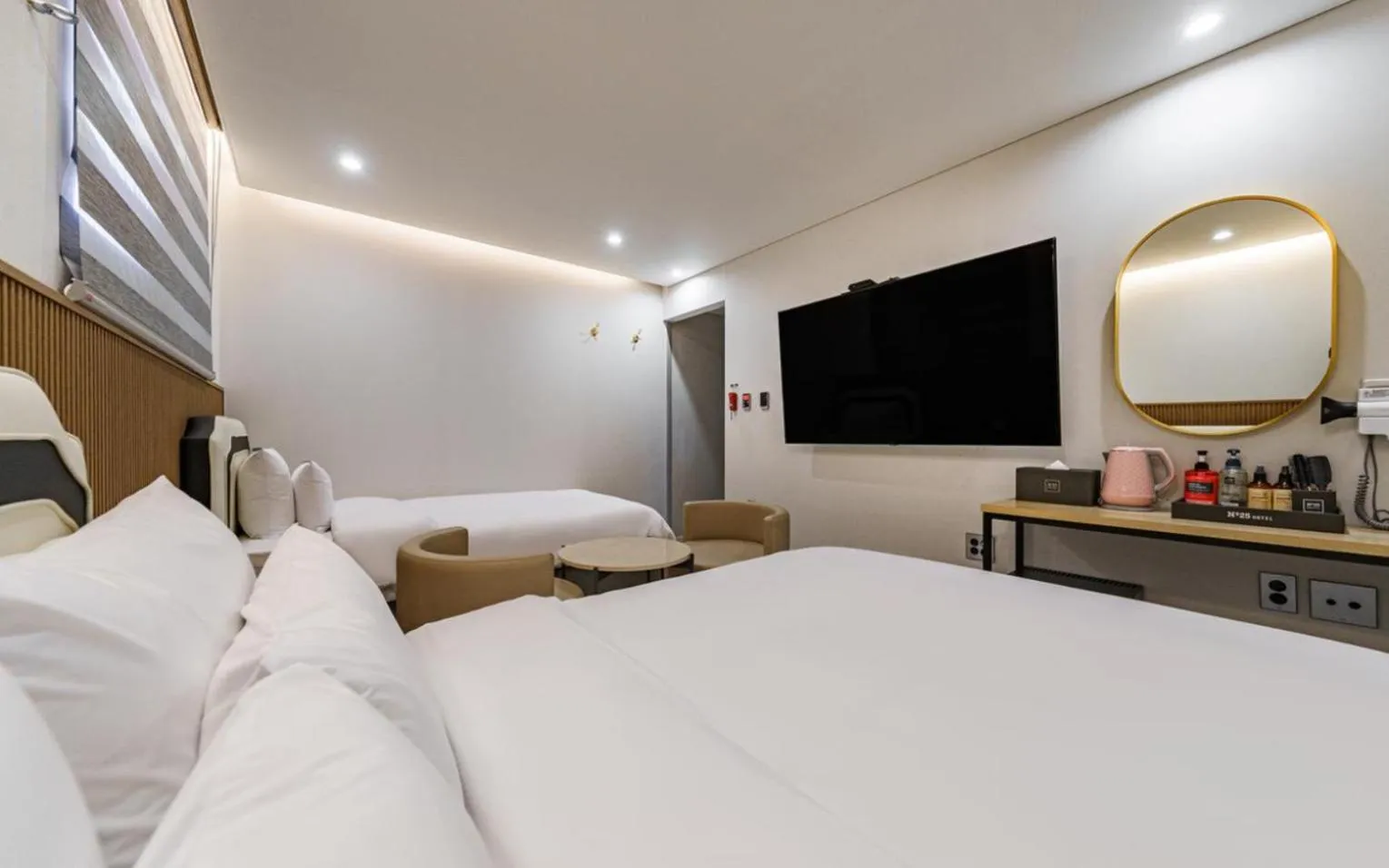 Bed in Number25 Hotel Namchuncheon