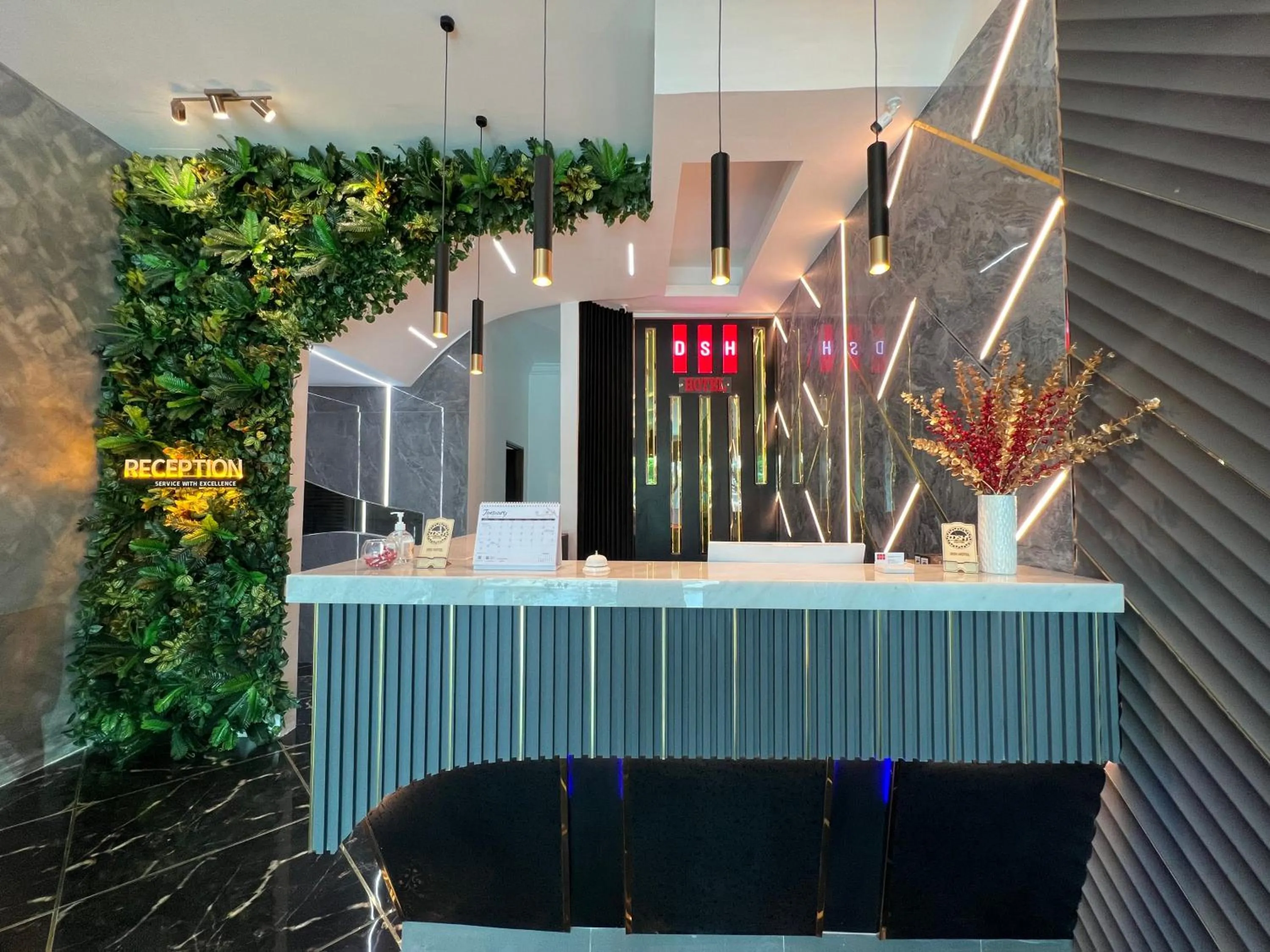 Lobby or reception in DSH Hotel