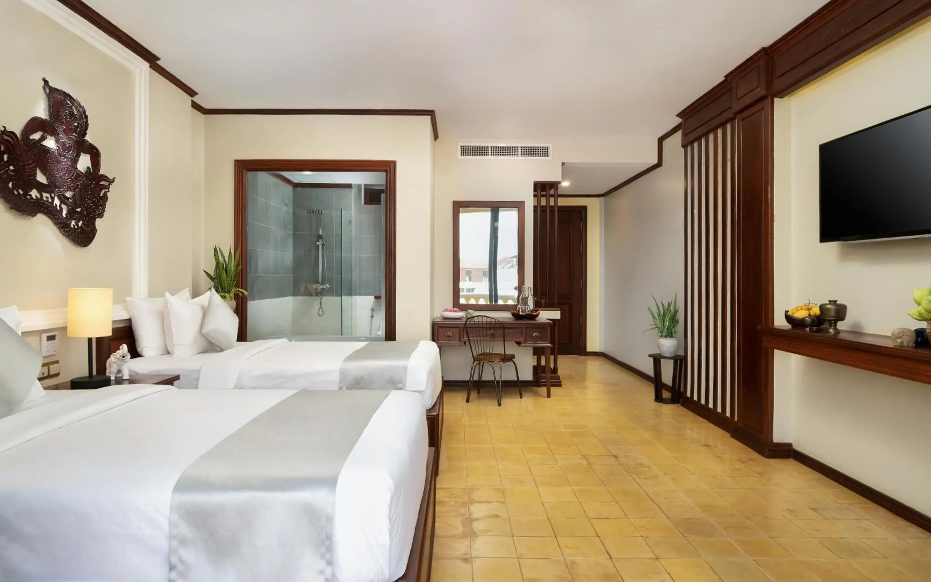 Deluxe Twin Room with Balcony + Free Workspace+ Afternoon Tea +Tree planting in The Elephant Deluxe Twin Room with Balcony + Free Workspace+ Afternoon Tea +Tree planting in The Elephant