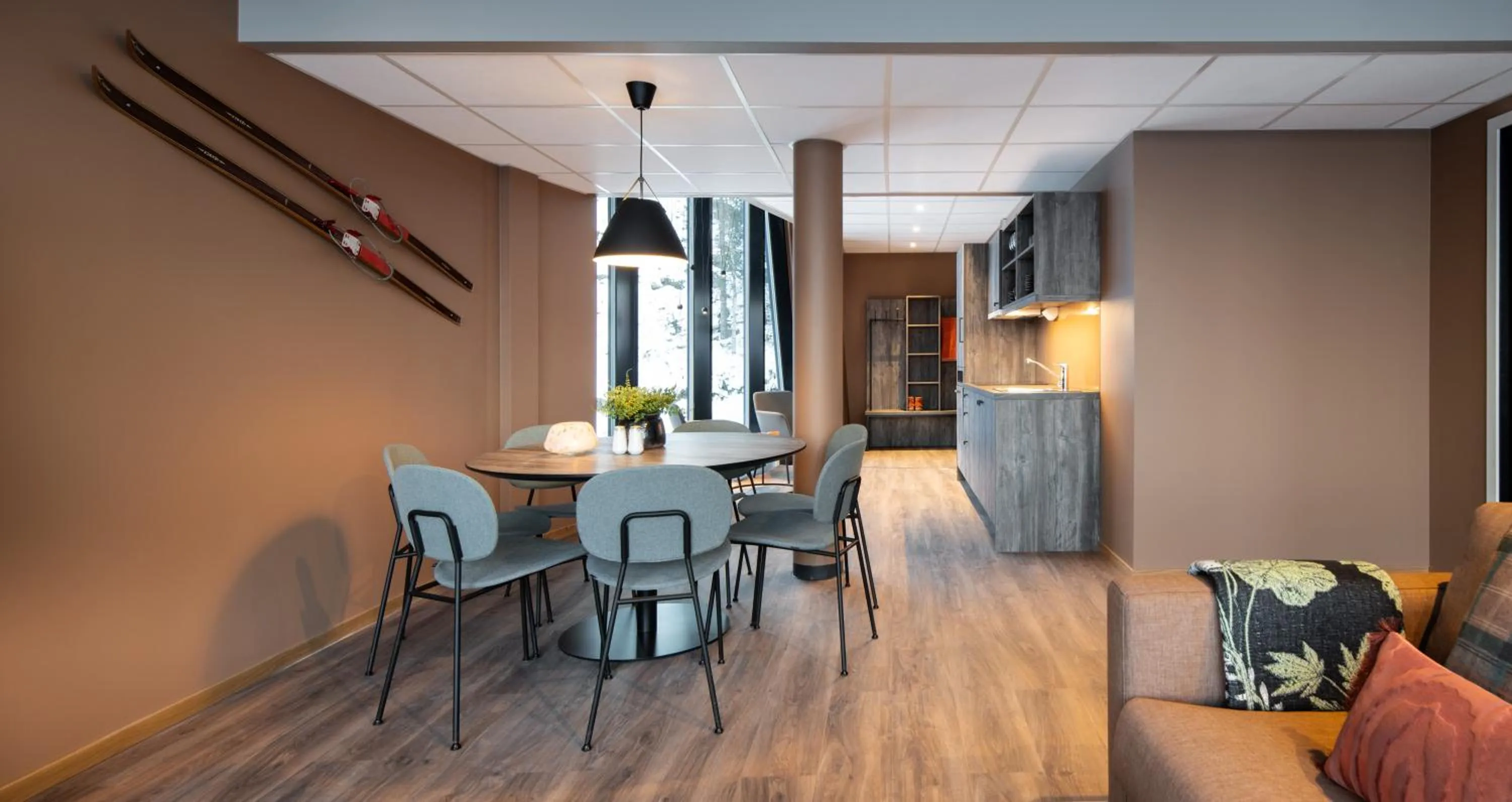 Dining area in Basecamp Narvik