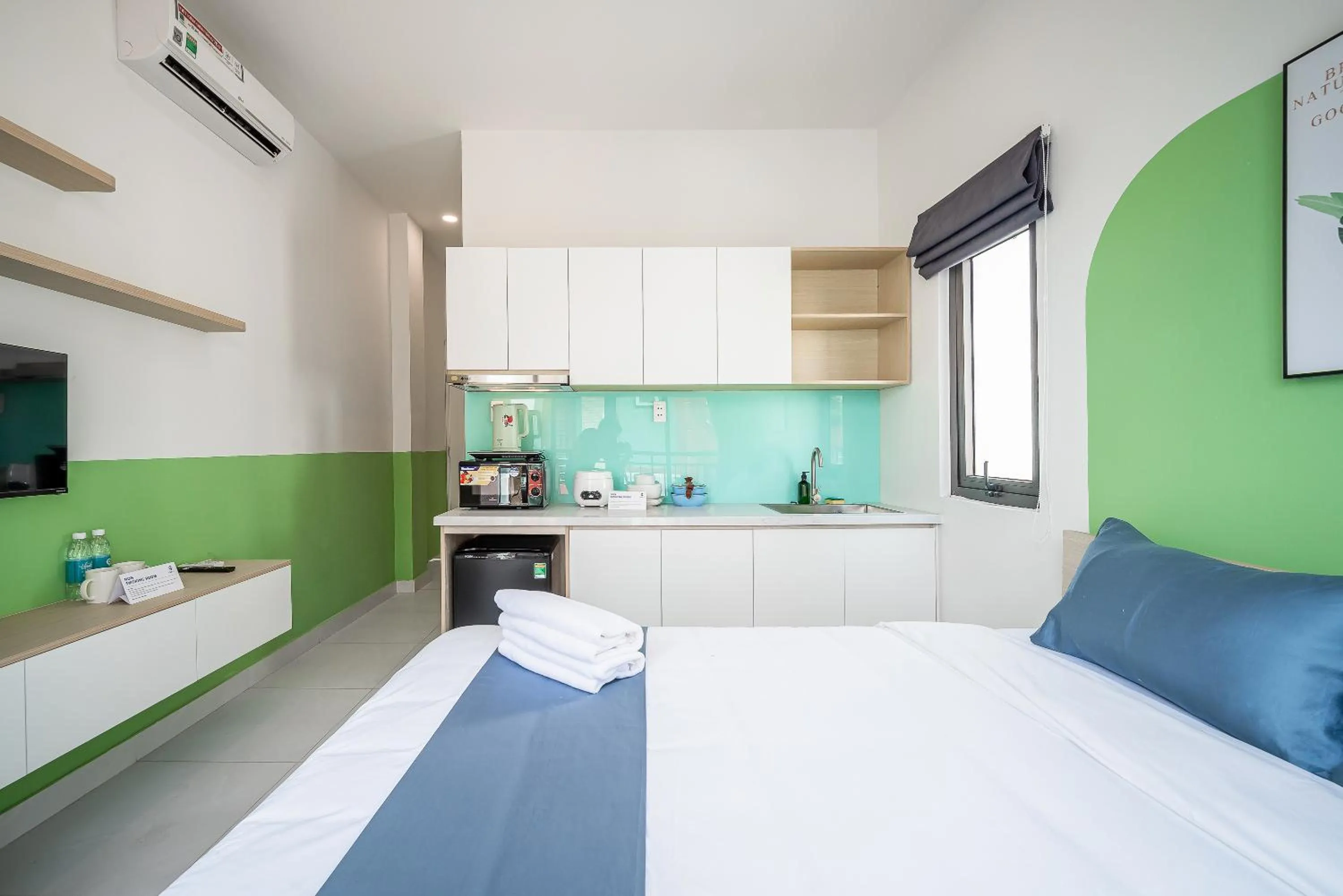 Kitchen or kitchenette, Bed in Cozrum Homes - Coraline House