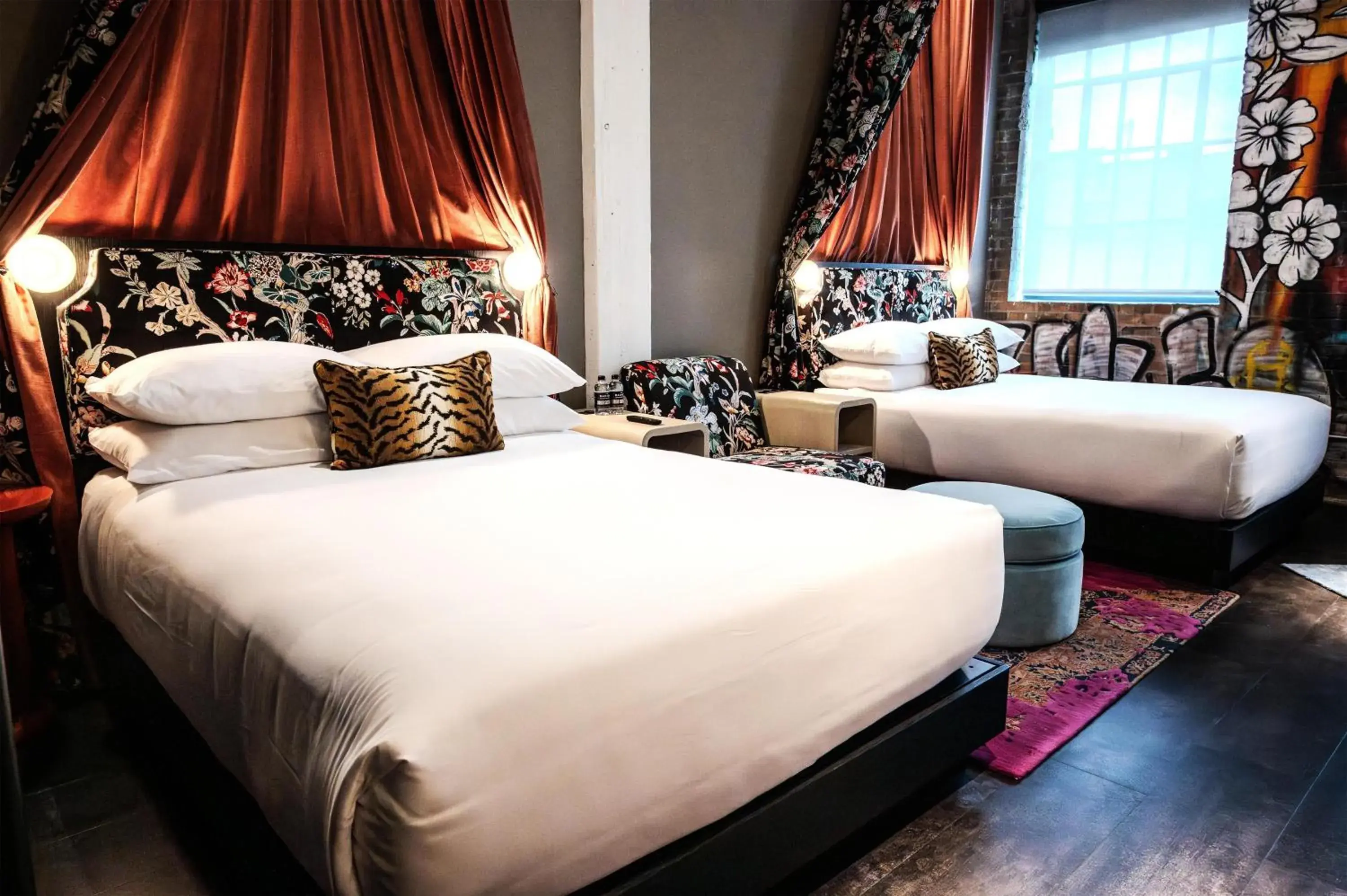 Queen Room with Queen Beds and Riverfront View - Hearing Accessible in The Radical Asheville, Tapestry Collection by Hilton Queen Room with Queen Beds and Riverfront View - Hearing Accessible in The Radical Asheville, Tapestry Collection by Hilton