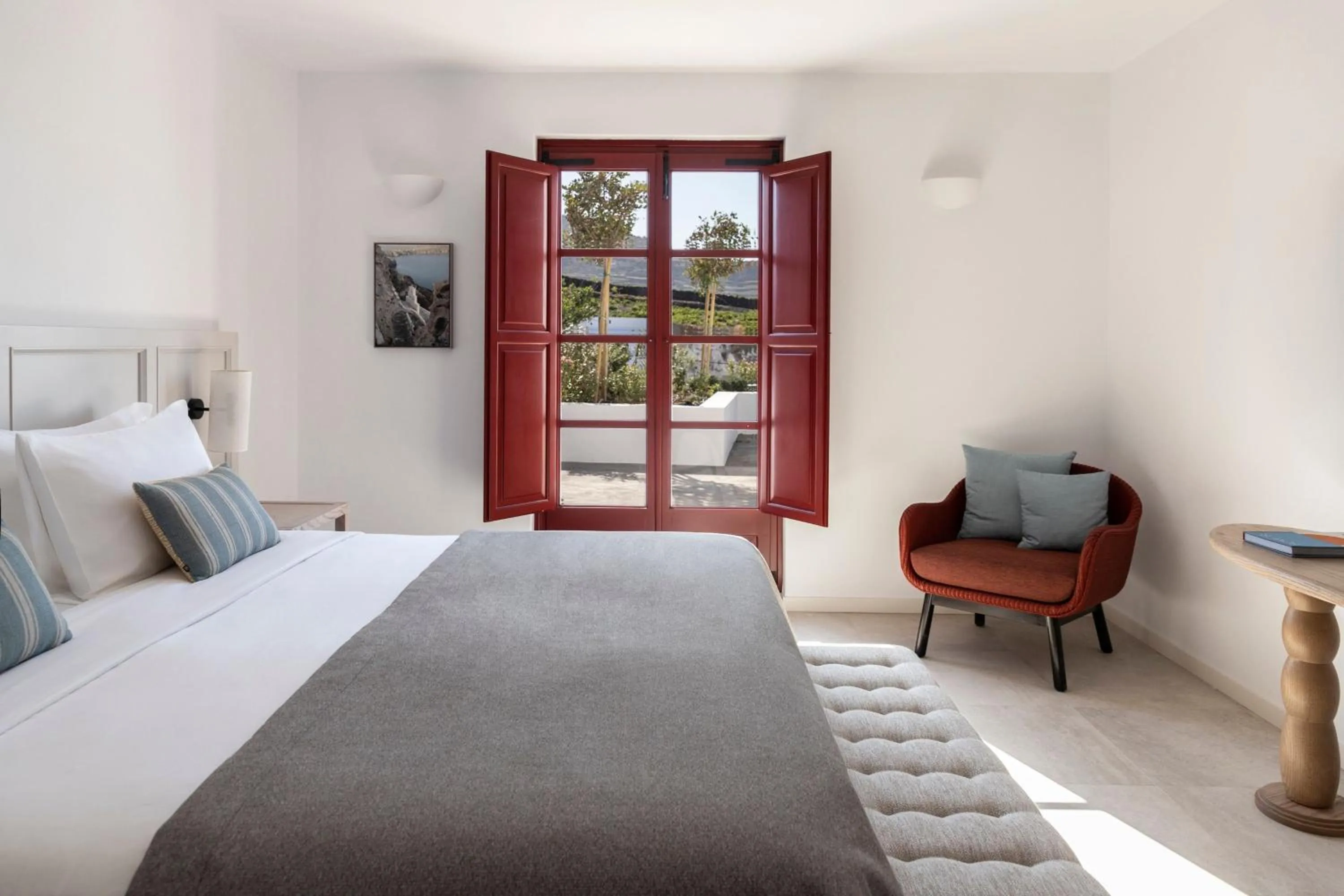 Bedroom, Bed in Vedema, a Luxury Collection Resort, Santorini