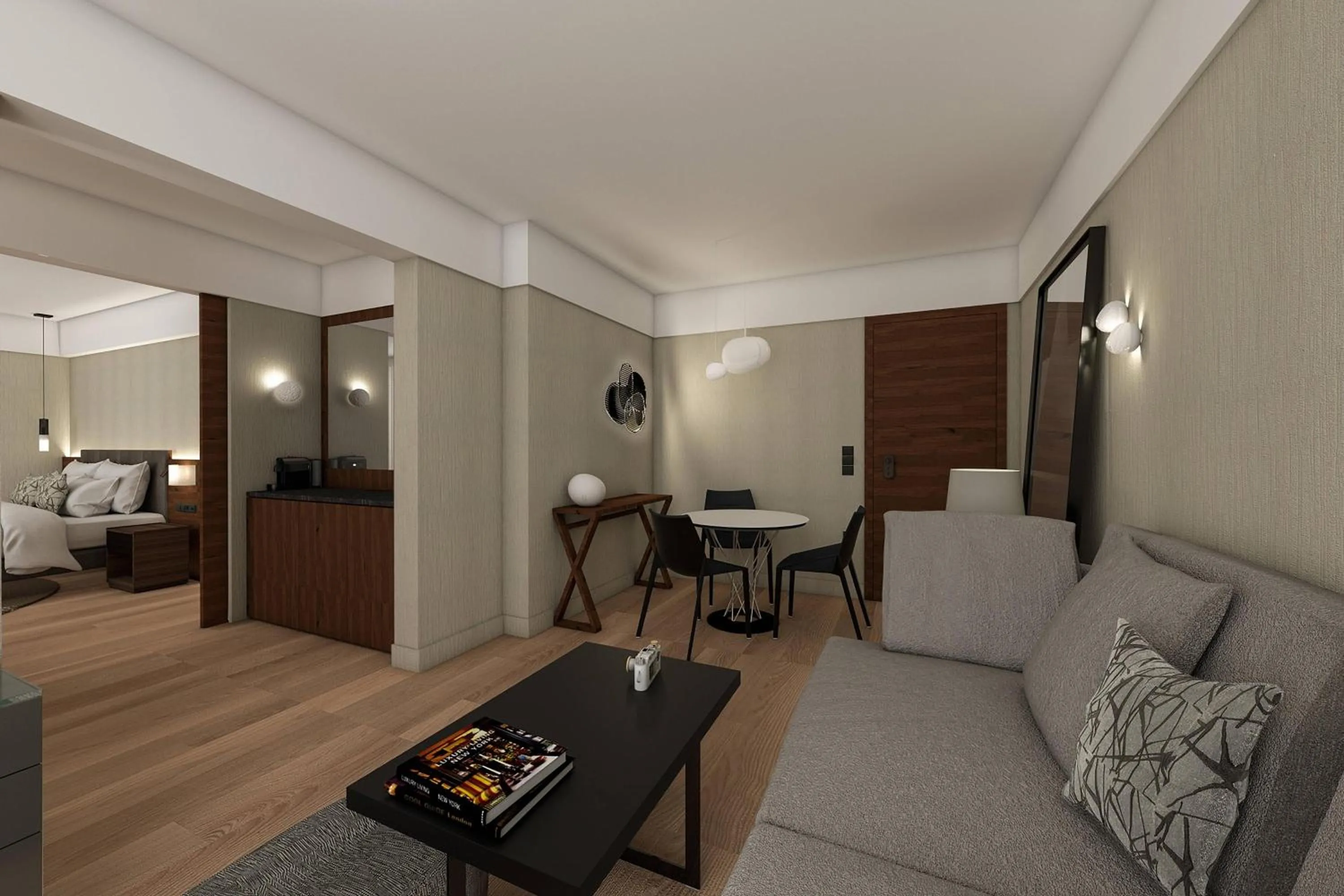 Living room, Bed in Athens Marriott Hotel