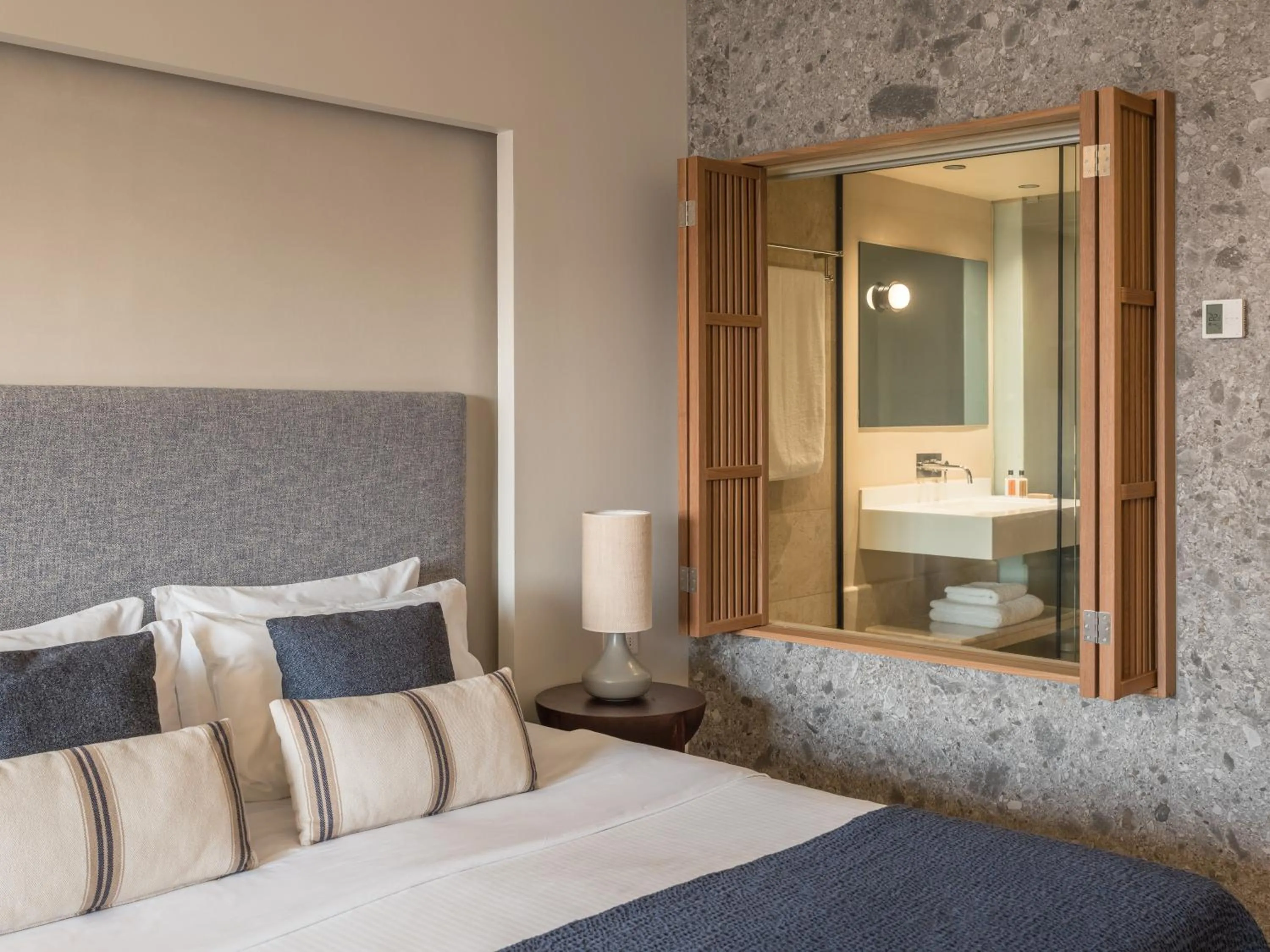 Shower, Bed in Lindos Mare, Seaside Hotel