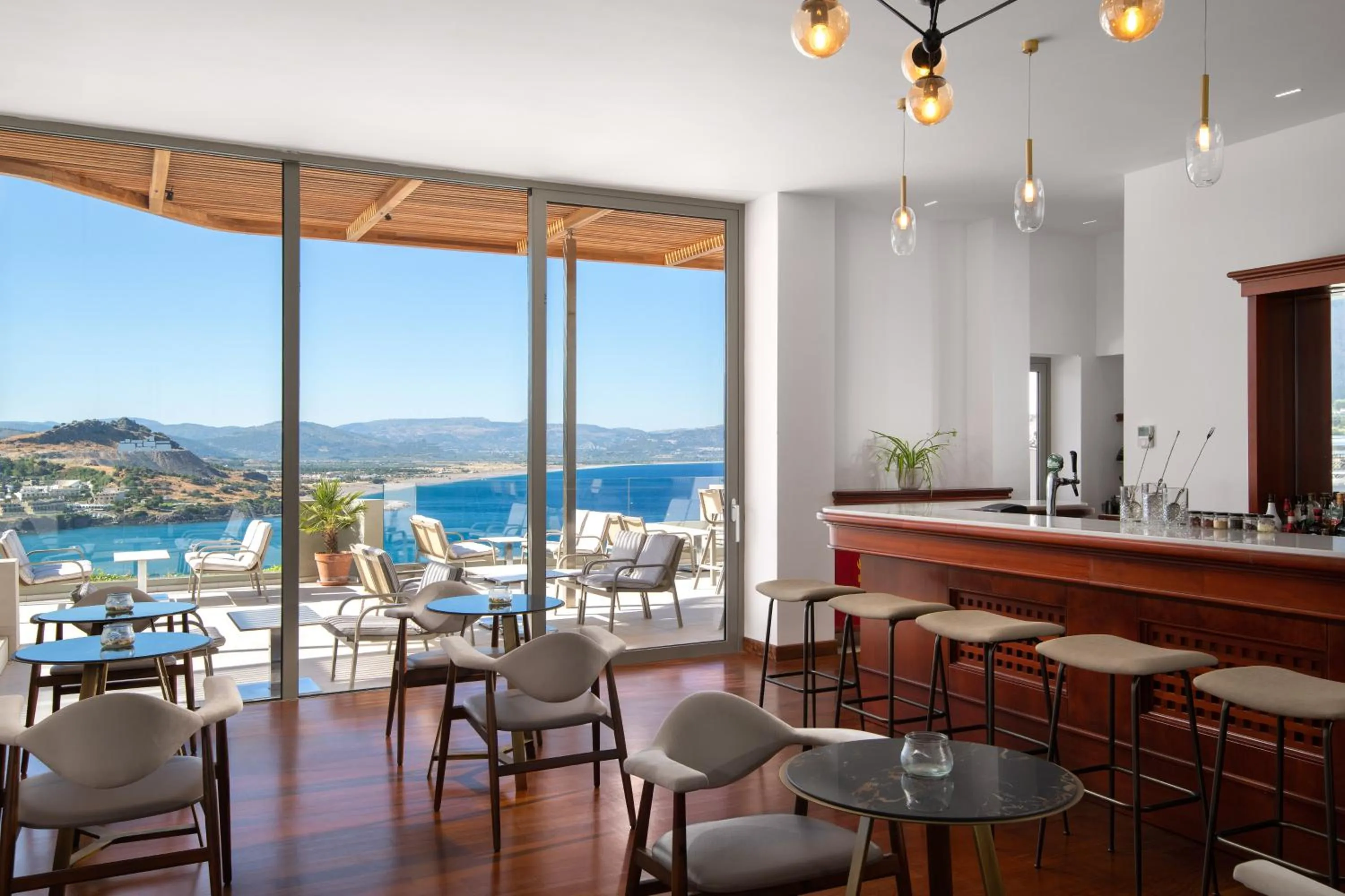 Balcony/Terrace in Lindos Mare, Seaside Hotel