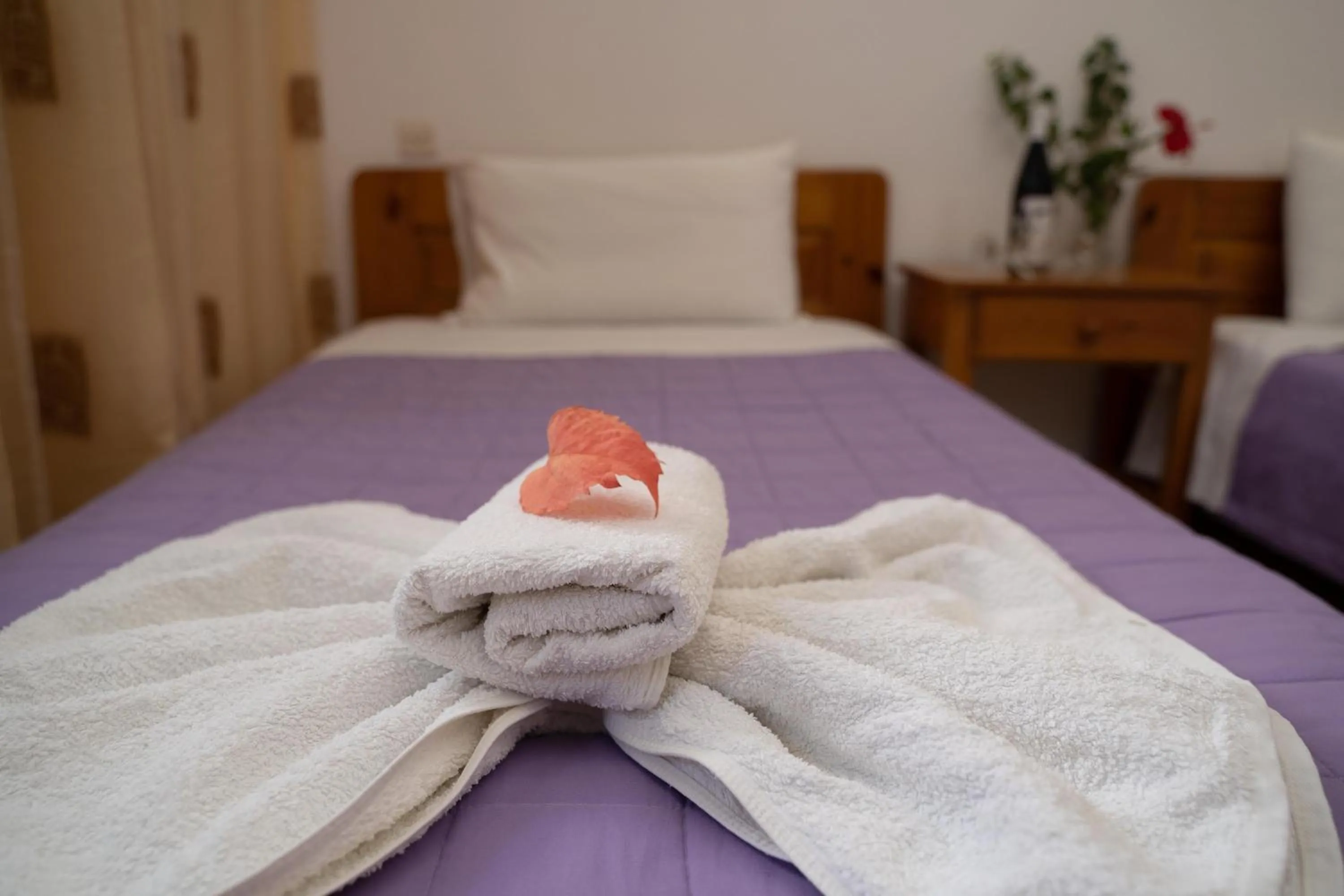 Bed in Dimitris Villa Hotel