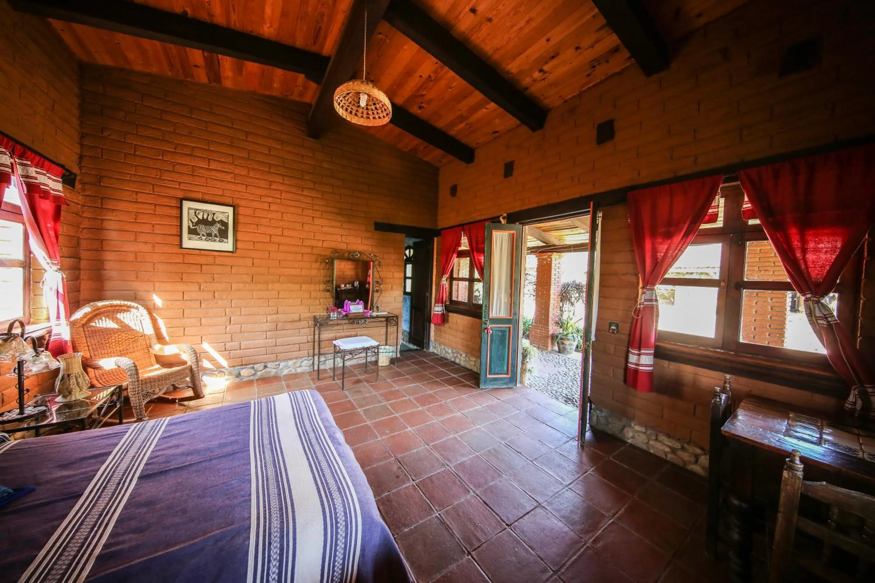 Bed in Huayápam Yù'ú Lodge