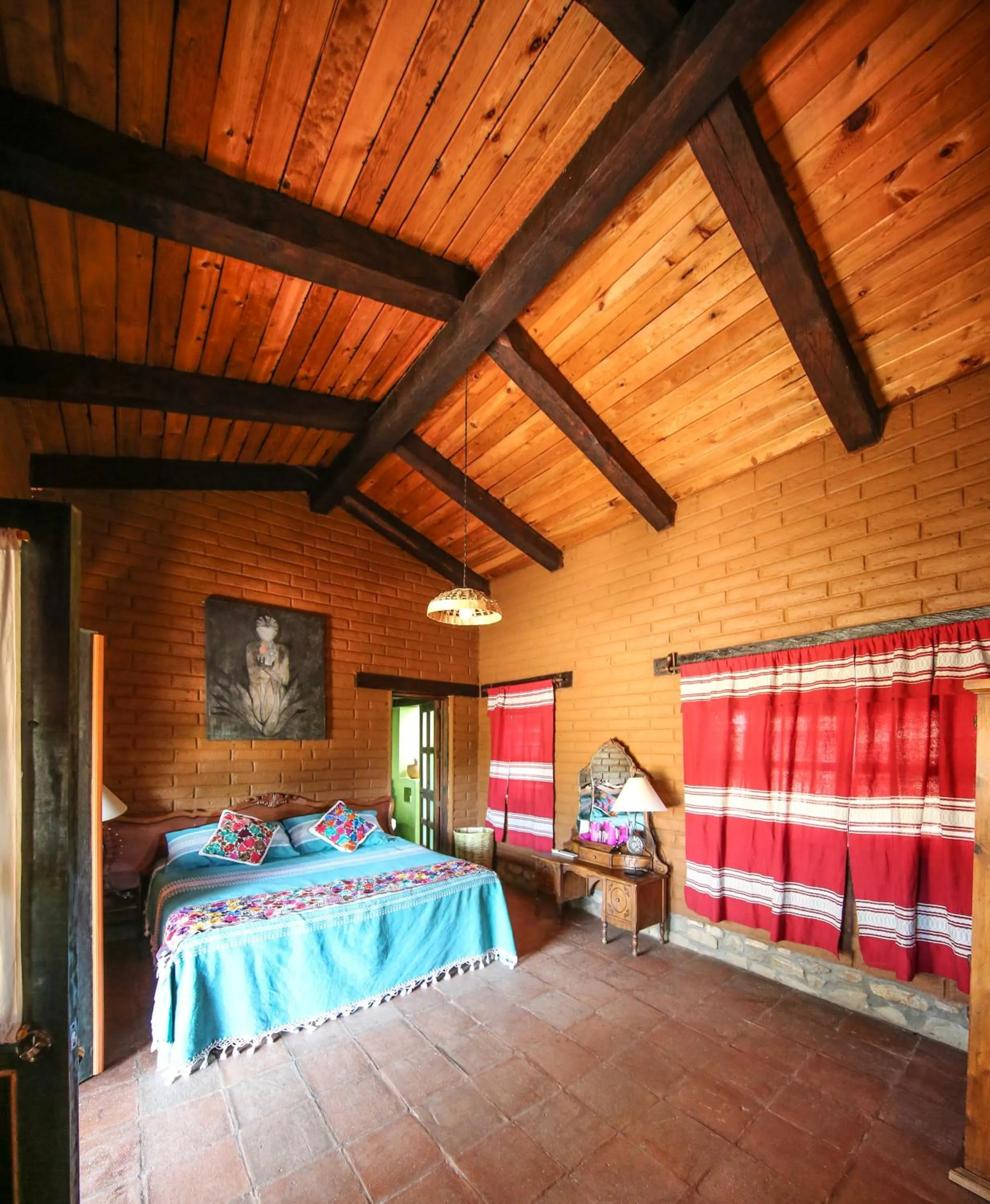 Bed in Huayápam Yù'ú Lodge