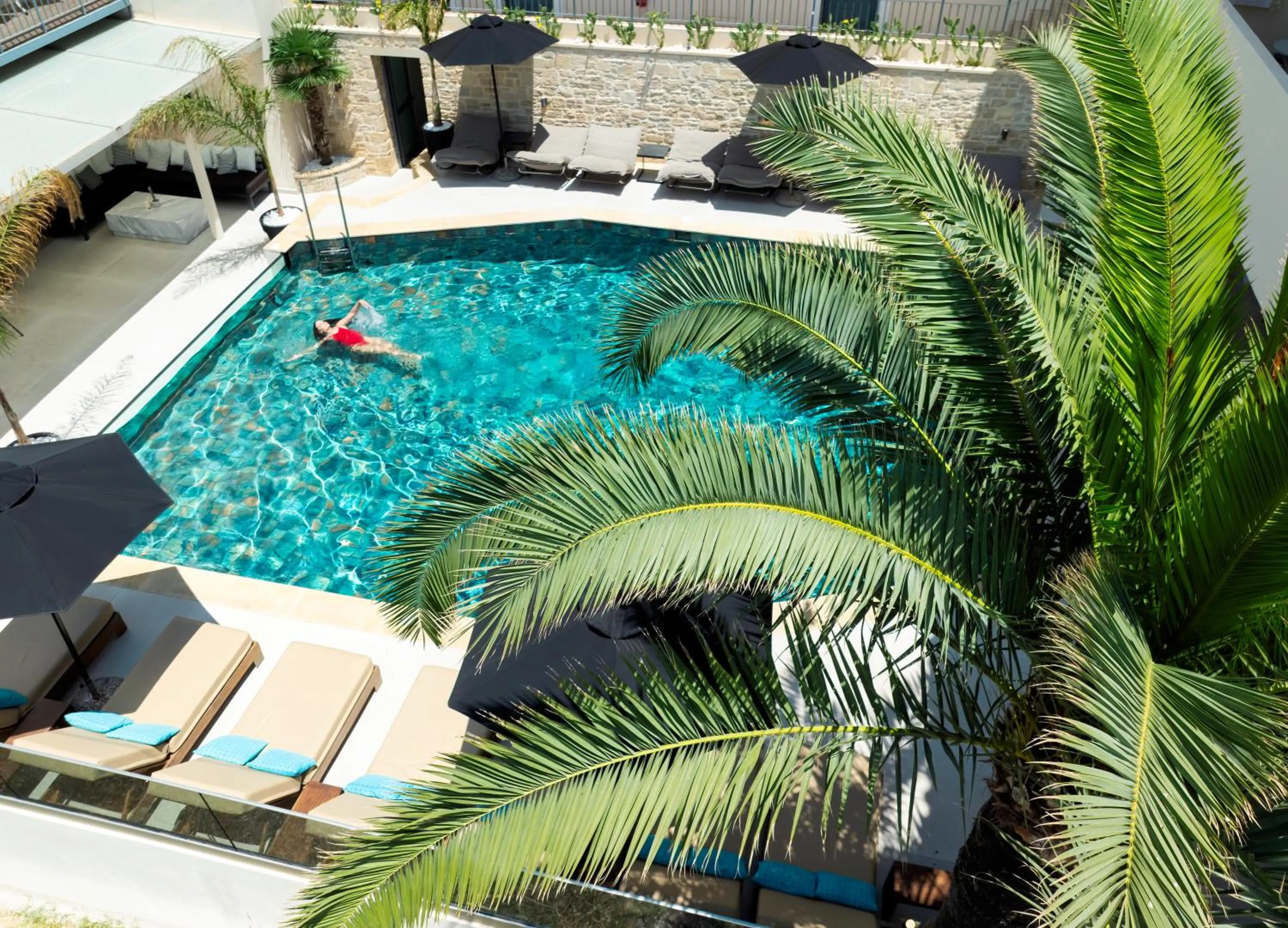 Pool view in La Stella Suites