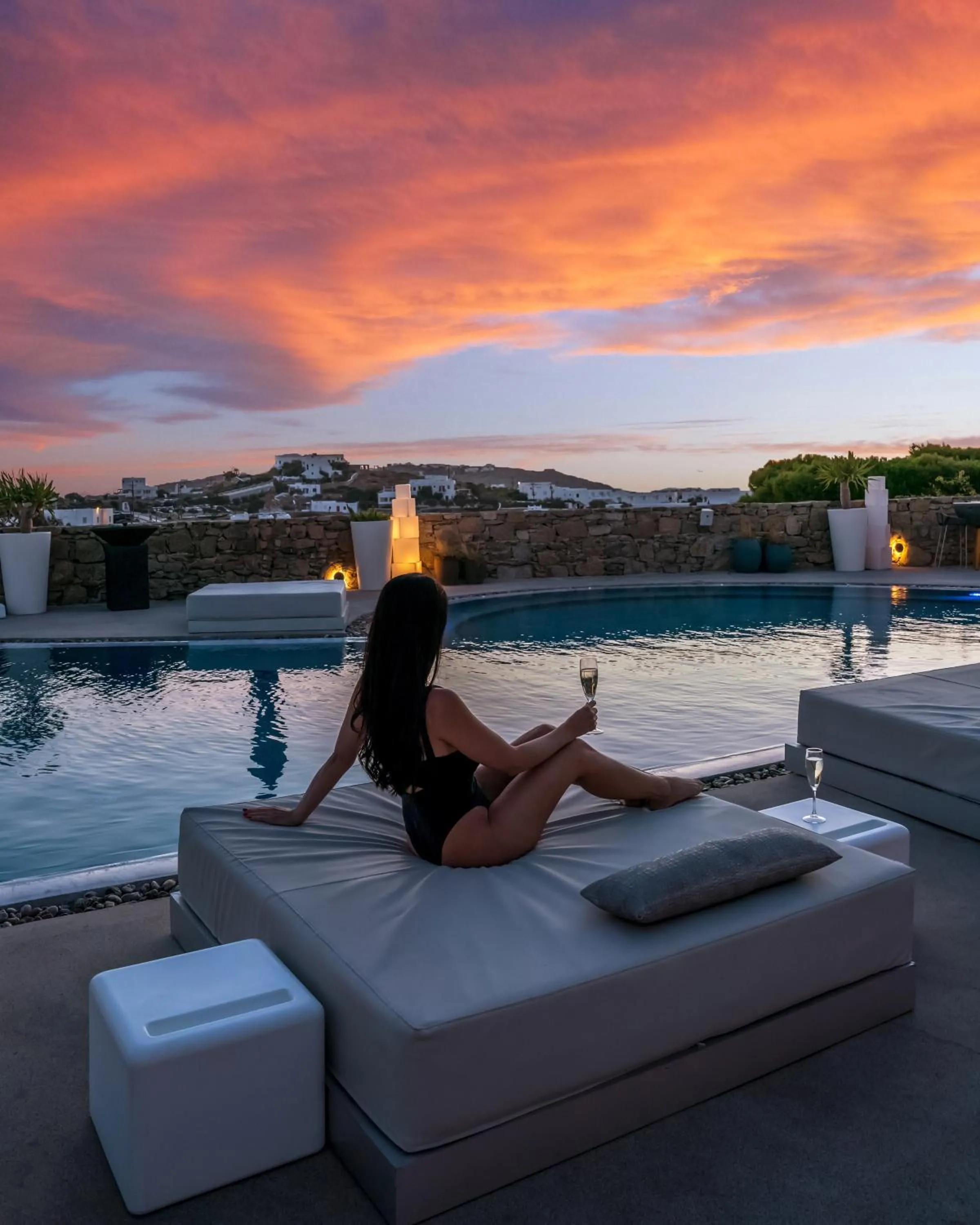 Swimming pool in Ostraco Suites