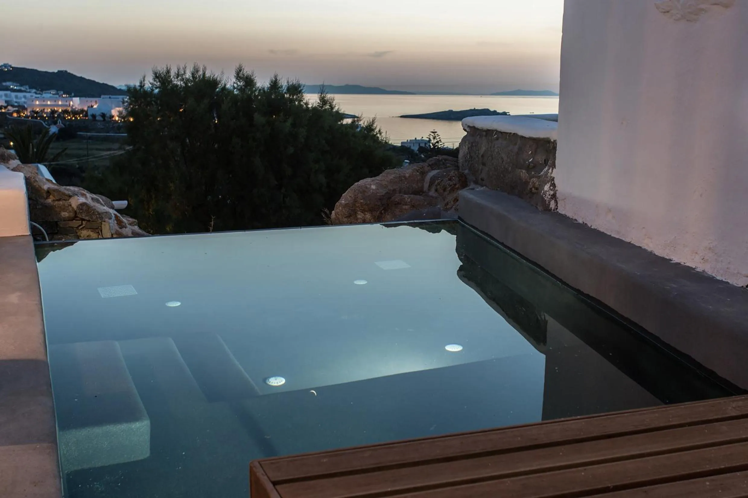 Pool view in Ostraco Suites