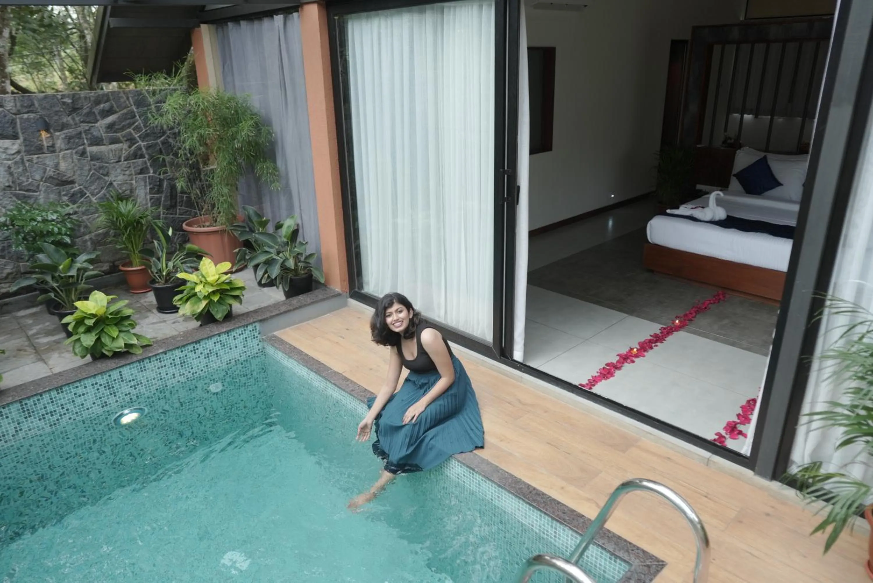 Pool view in Crystal Kuruva Nature Resort & Spa